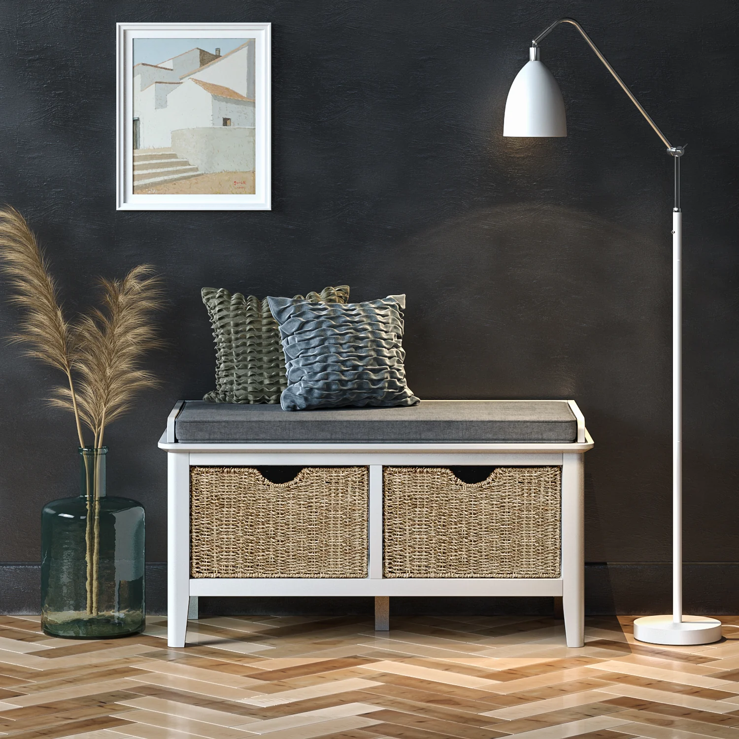 Chester White Storage Bench - Image 2