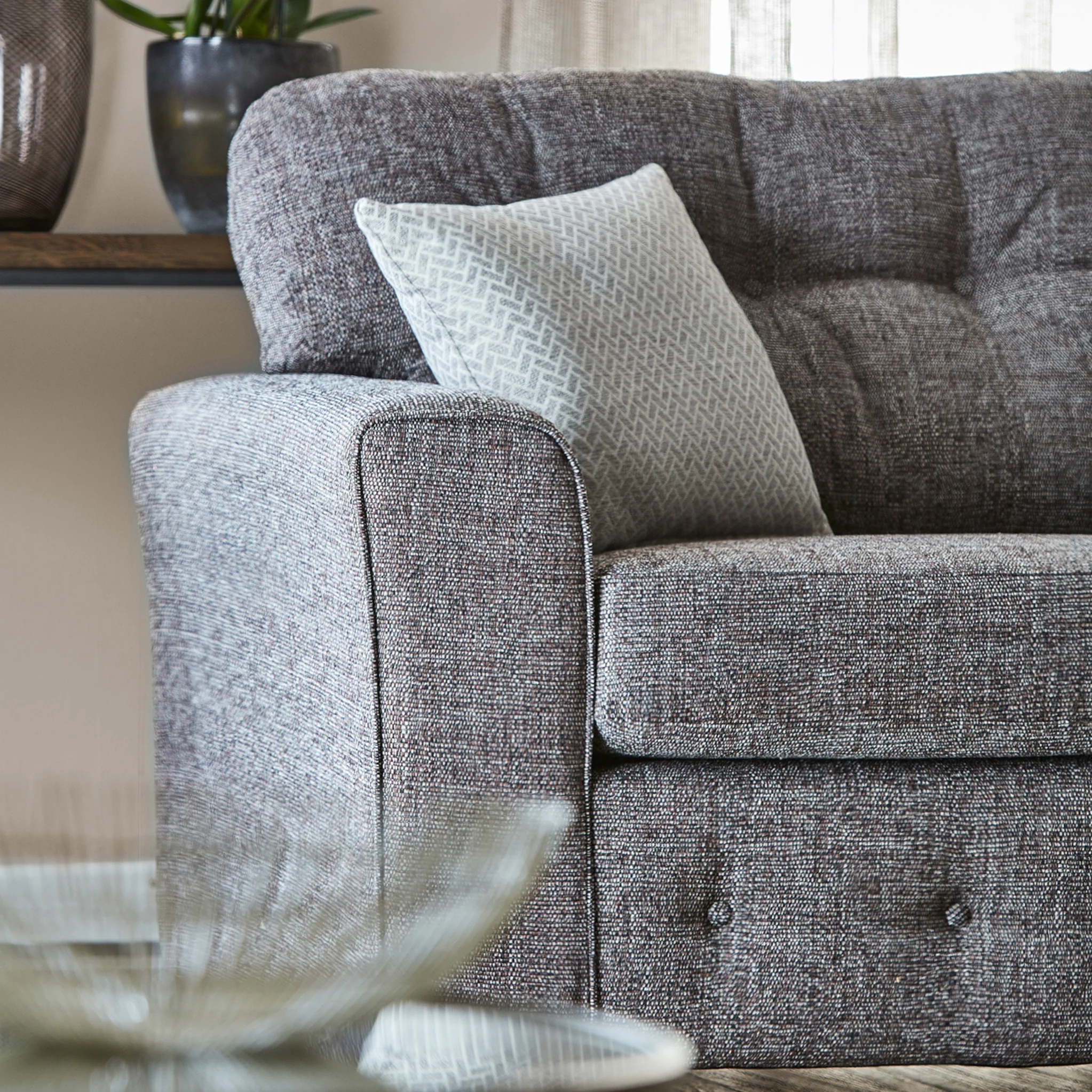 Cheswick Textured Weave Fabric 2 Seater Sofa - Image 22