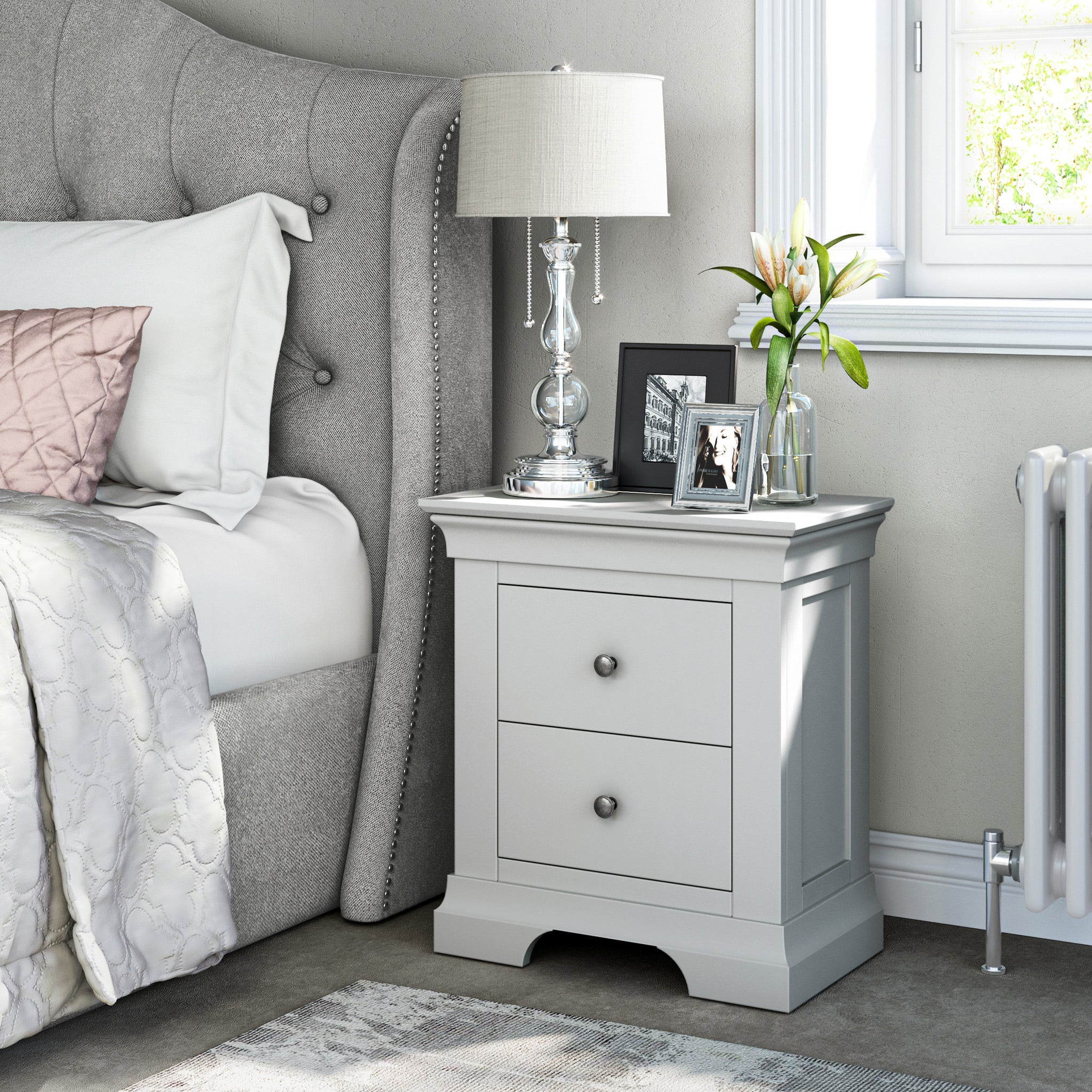 Colette 2 Drawer Bedside Table - Image 32