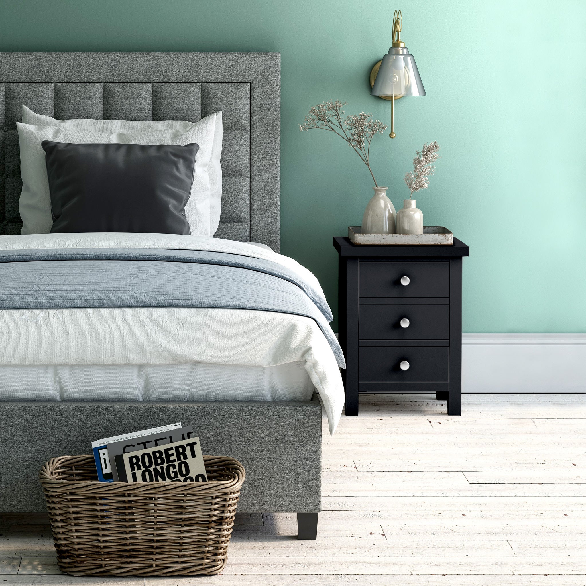 Cornish 3 Drawer Bedside Table - Image 25