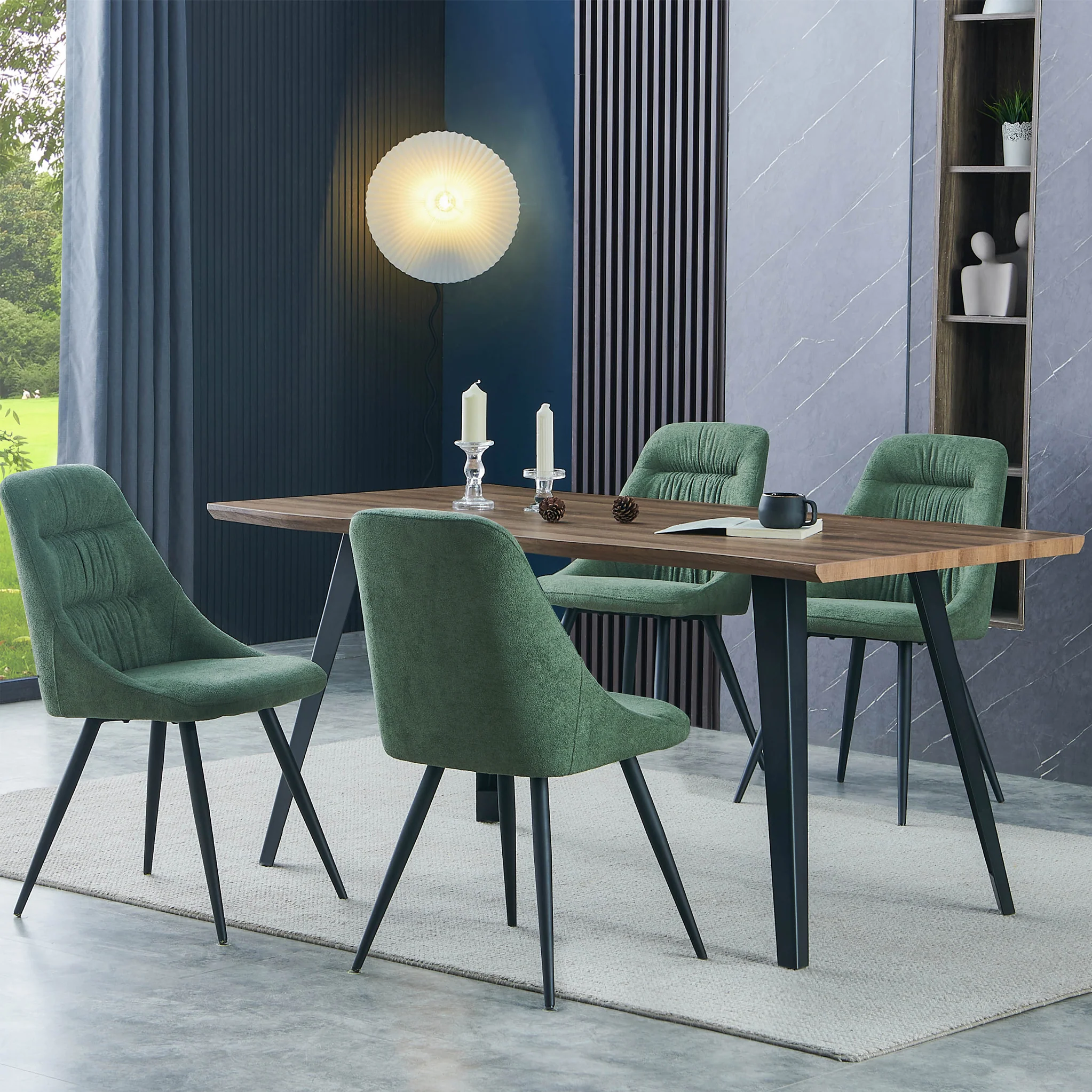 Crawley 160cm Natural Curve Dining Table - Image 5