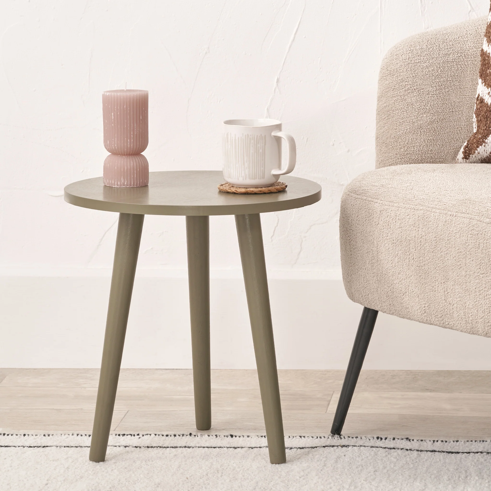 Croft Pine Round Side Table - Image 8