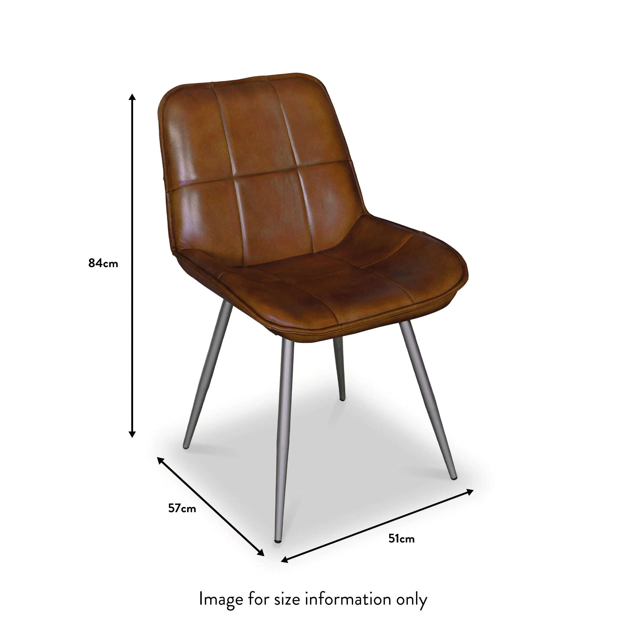 Danica Leather Dining Chair - Image 6