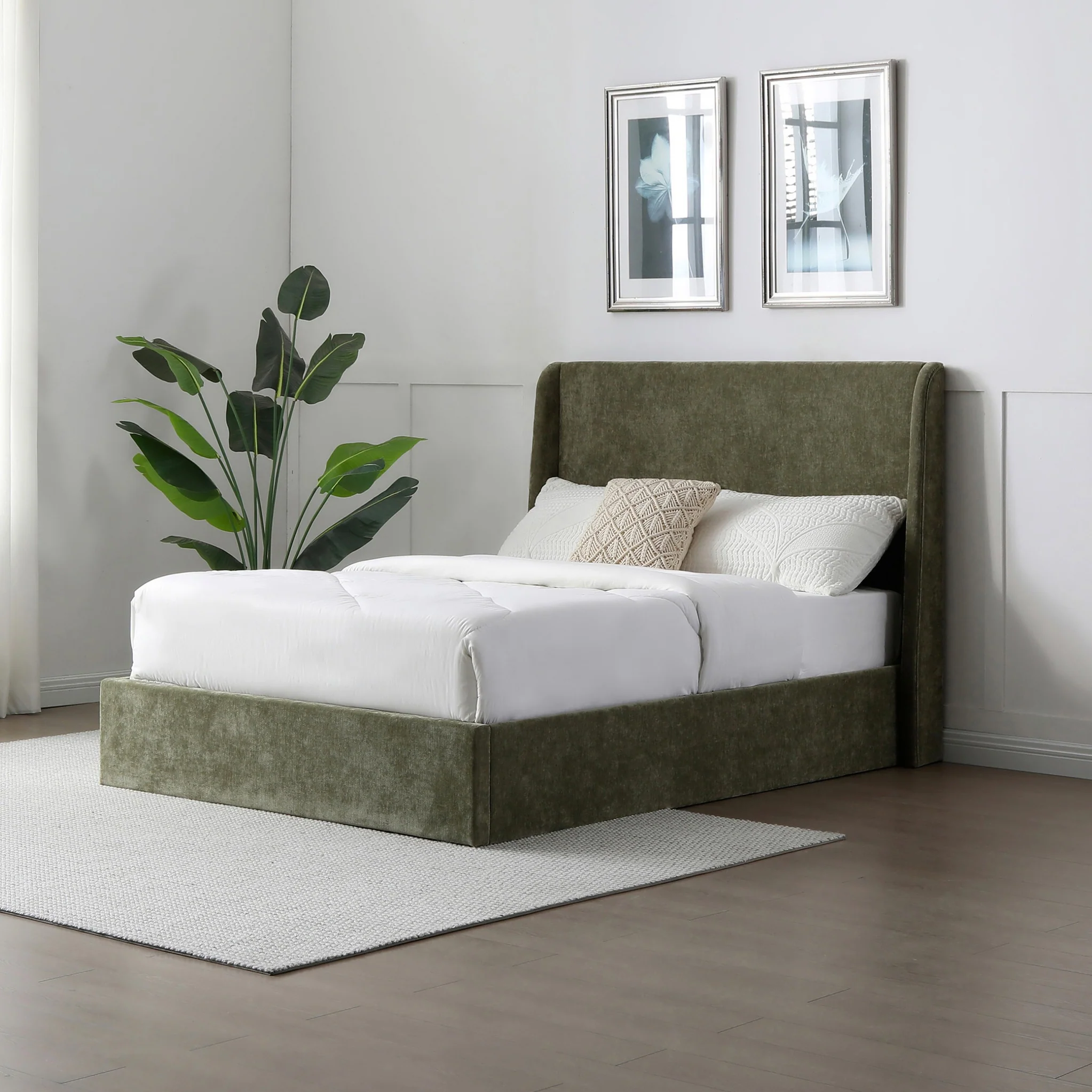 Deacon Multilift Chenille Ottoman Bed