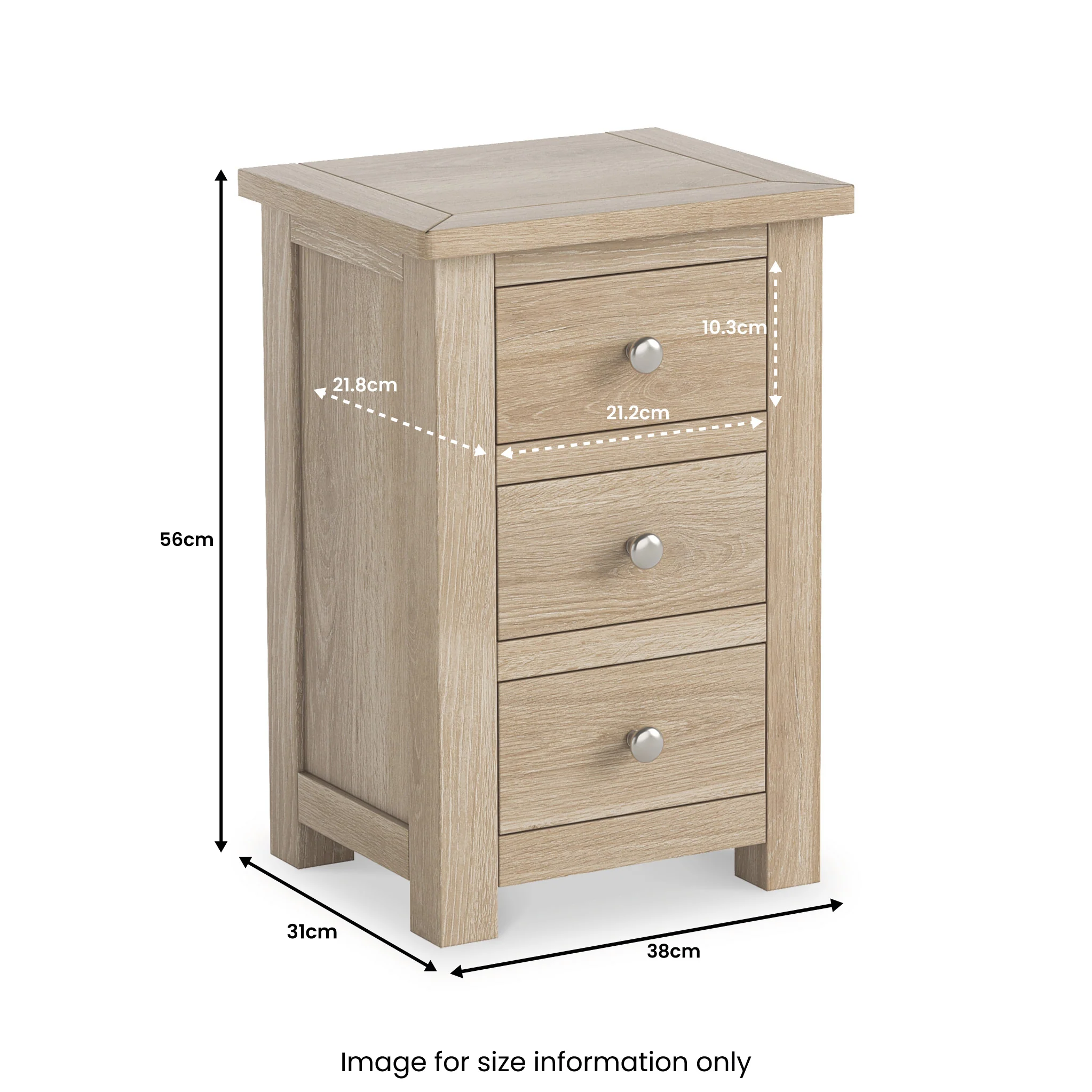 Duchy Washed Oak Bedside Table - Image 6