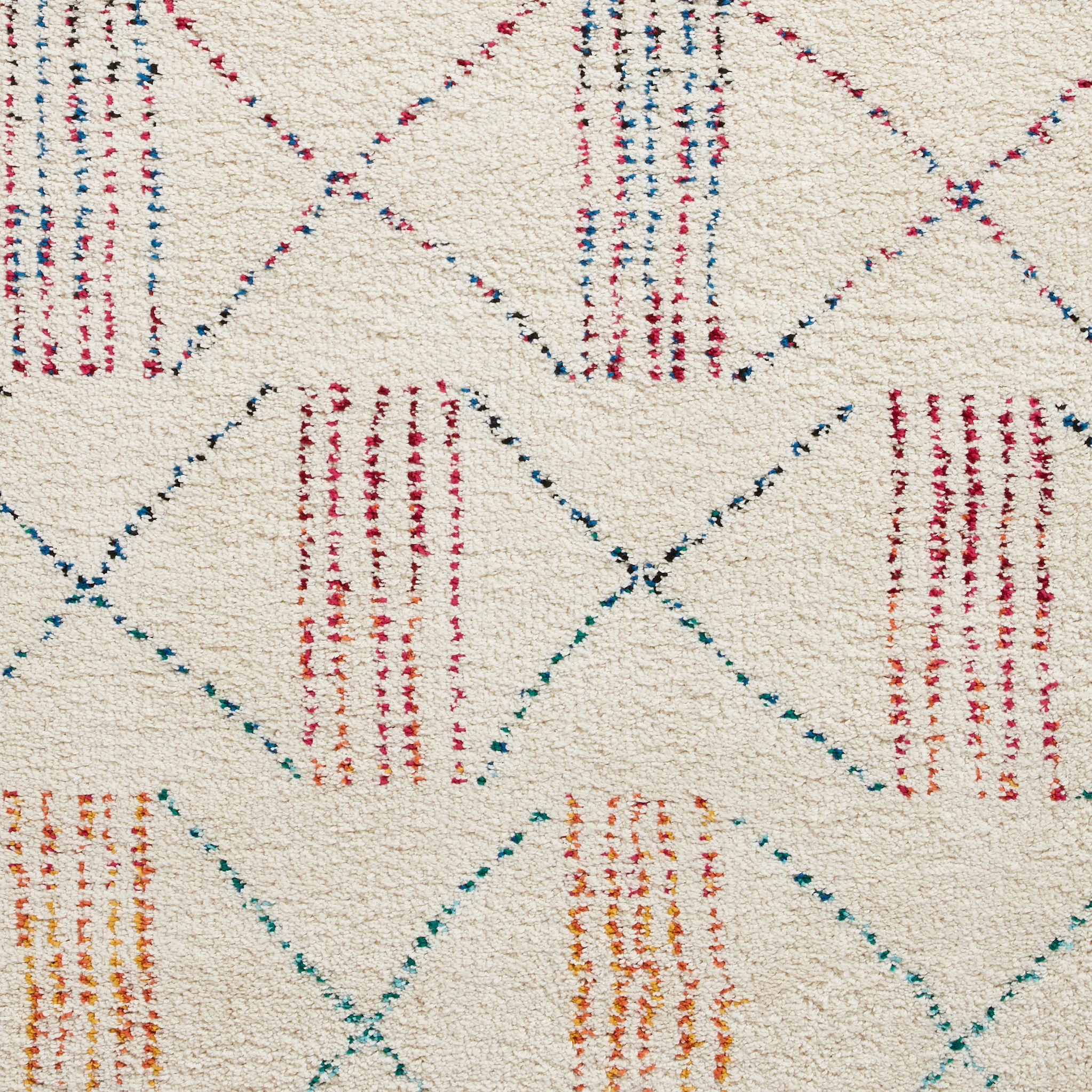 Edie Boho Multi Coloured Patterned Shaggy Rug - Image 7