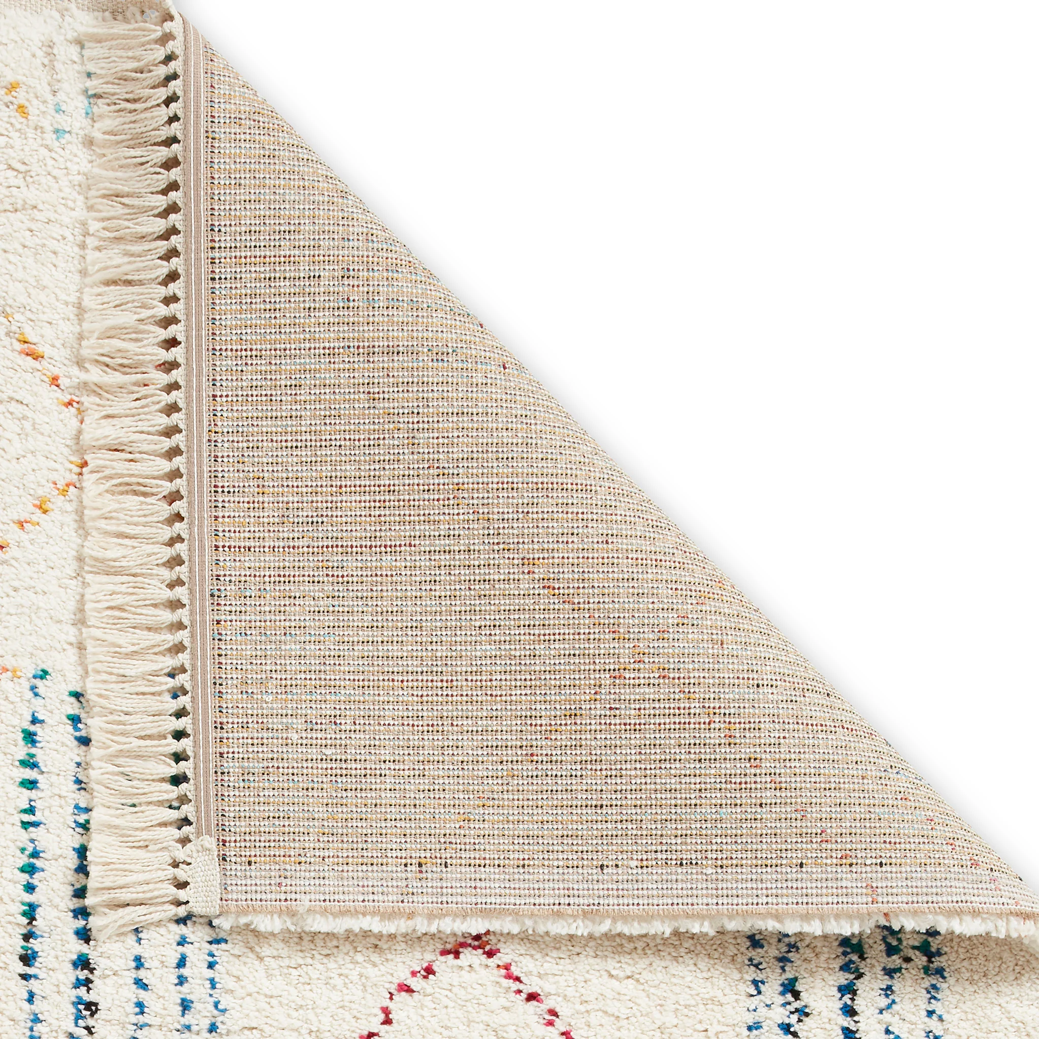 Edie Boho Multi Coloured Patterned Shaggy Rug - Image 8