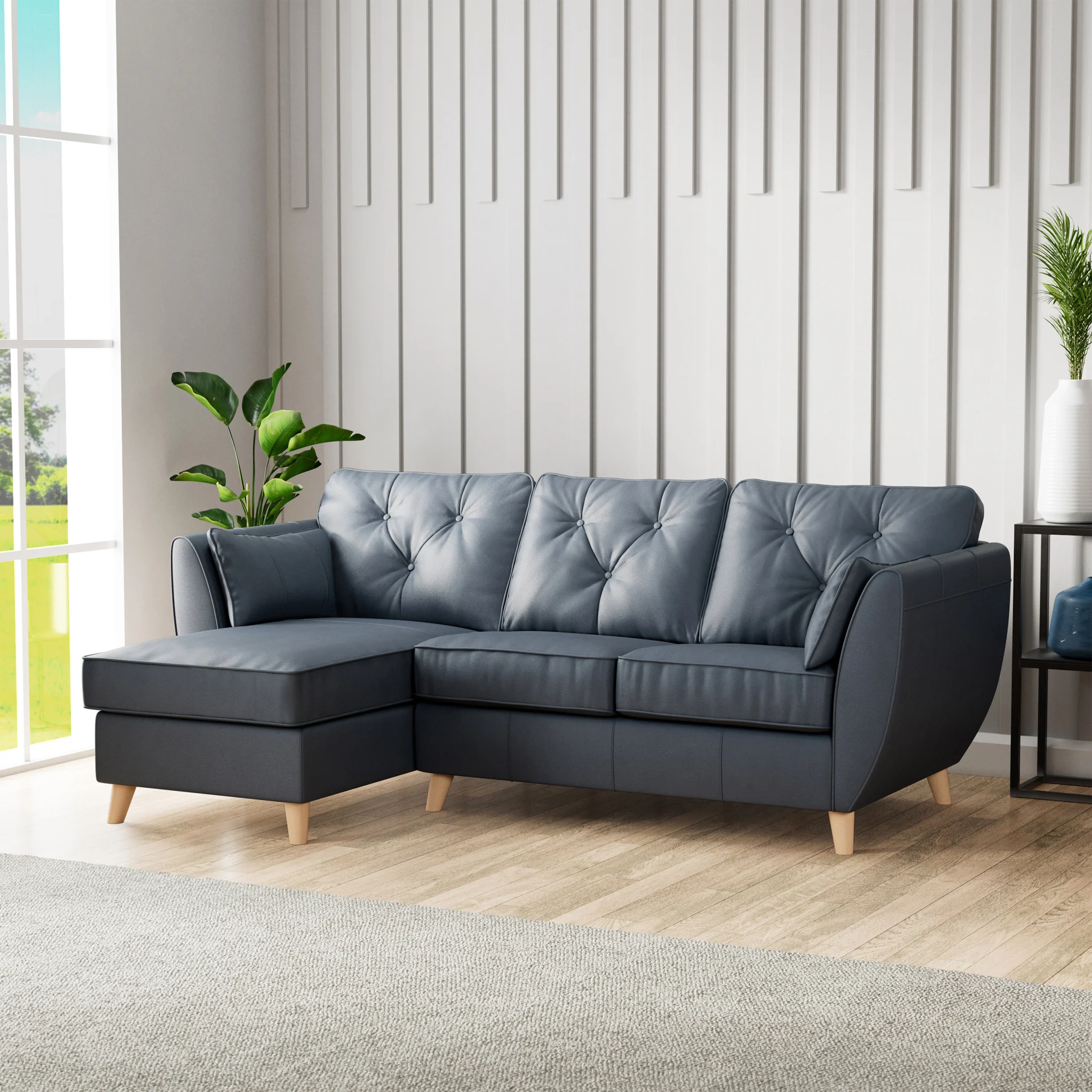 Edison Leather Chaise Sofa - Image 10