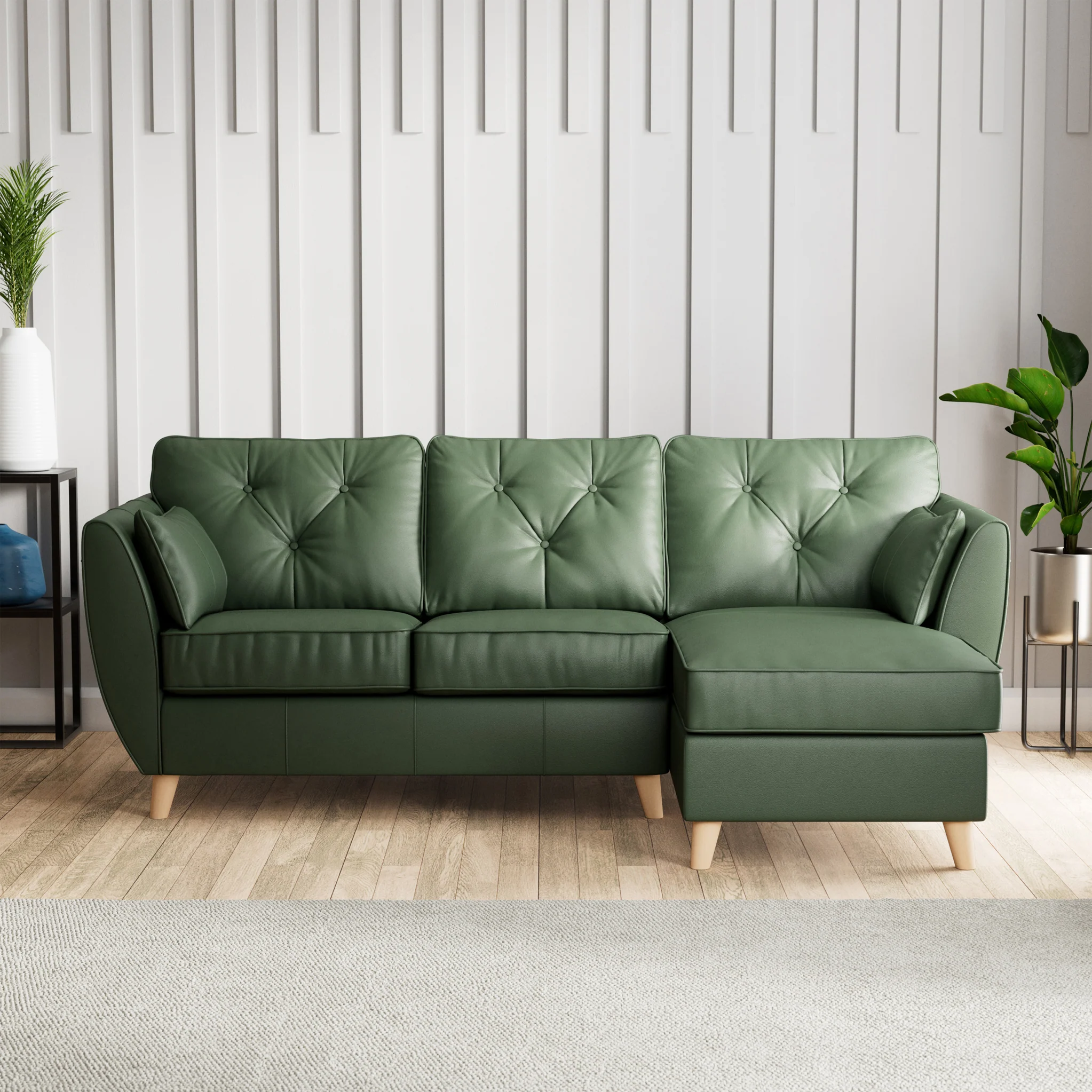 Edison Leather Chaise Sofa - Image 39