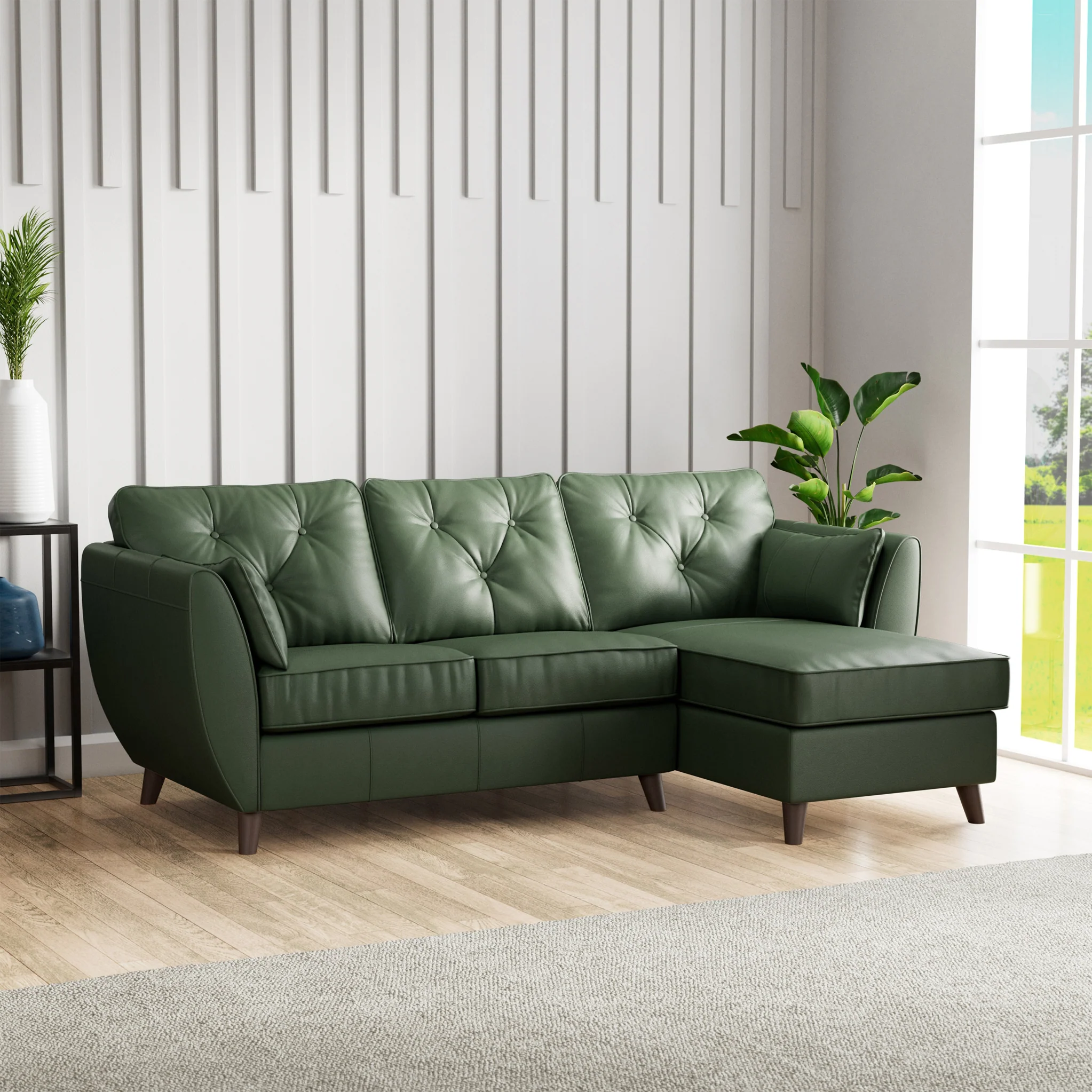 Edison Leather Chaise Sofa - Image 42