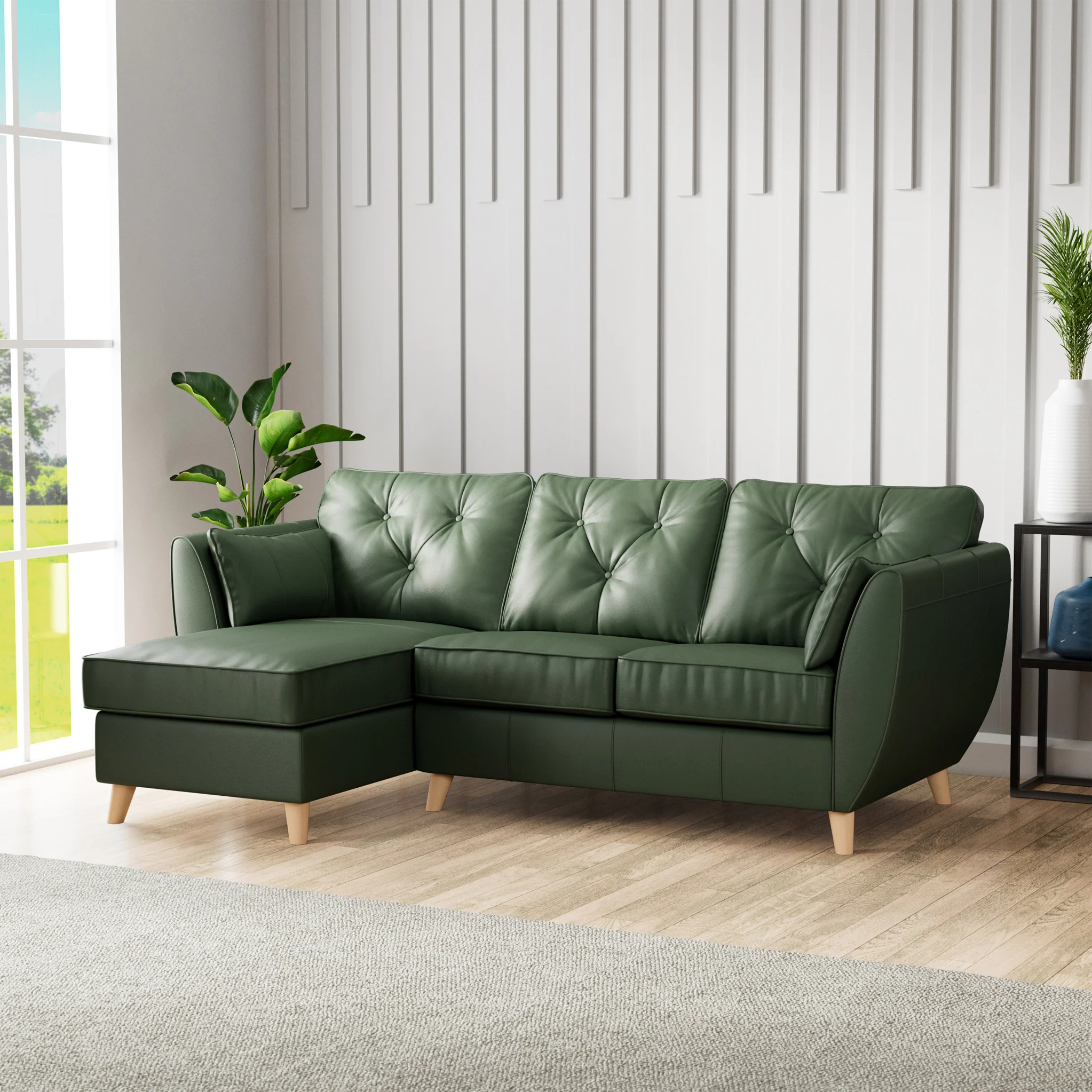 Edison Leather Chaise Sofa - Image 46