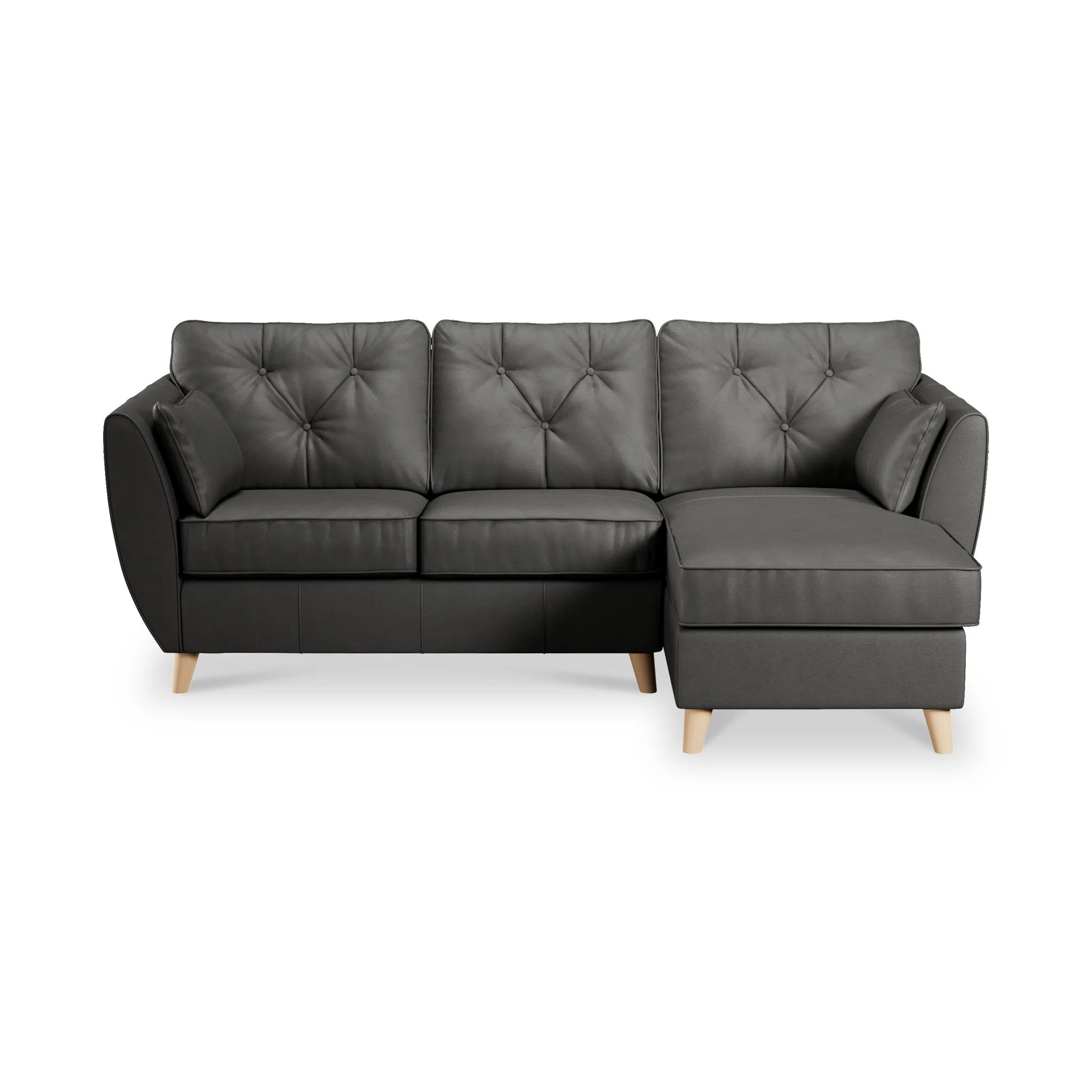 Edison Leather Chaise Sofa - Image 55