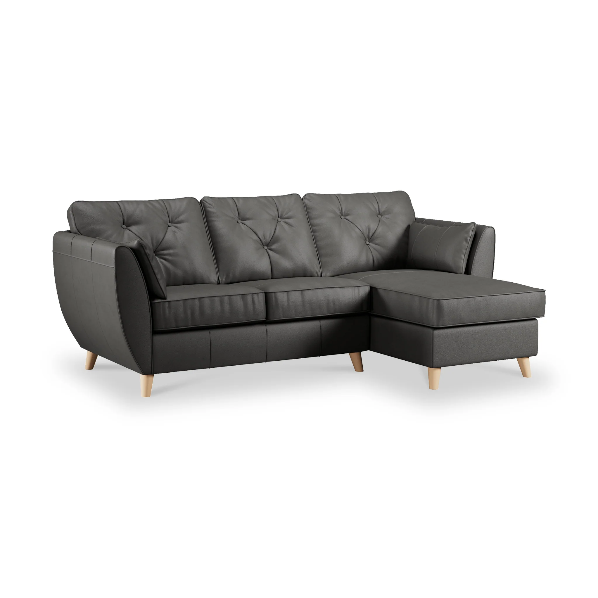 Edison Leather Chaise Sofa - Image 58