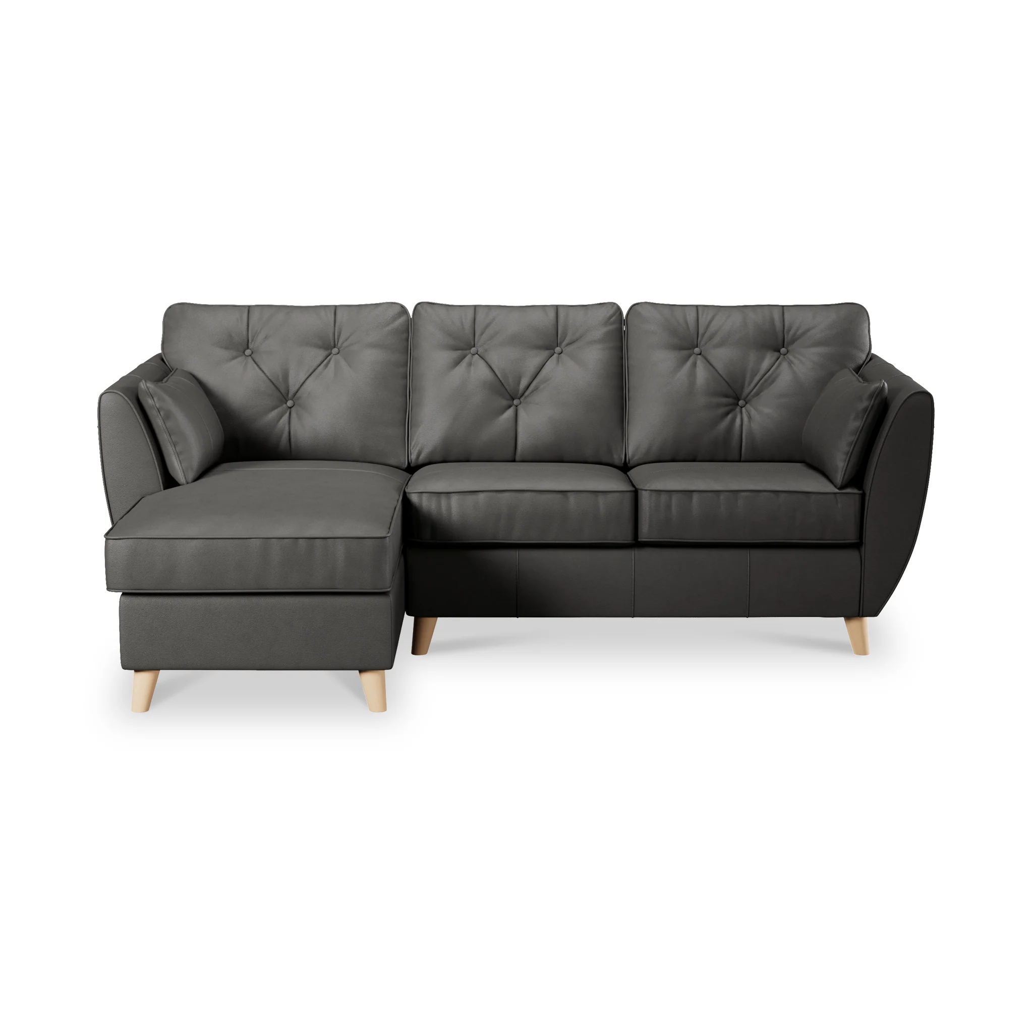Edison Leather Chaise Sofa - Image 63