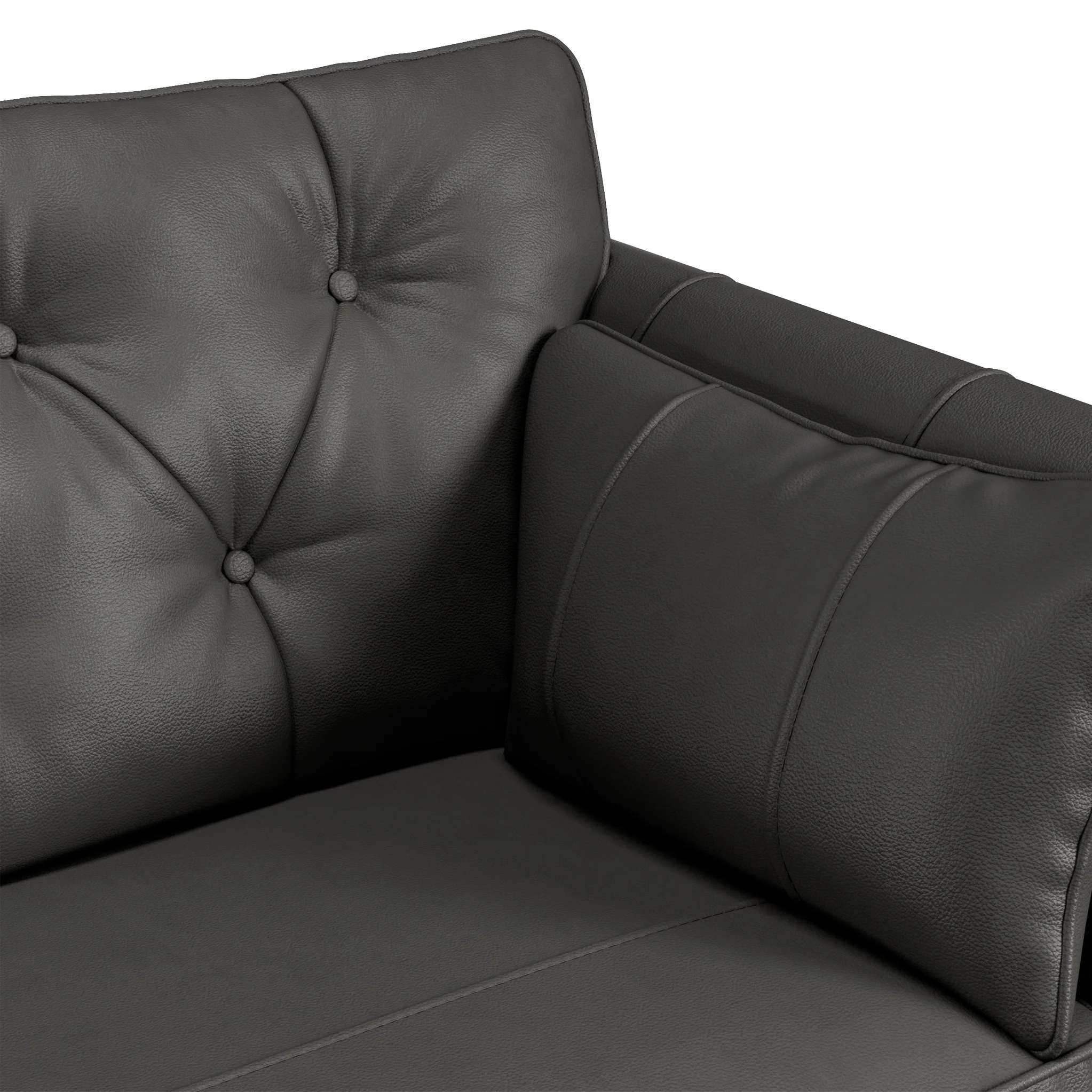 Edison Leather Chaise Sofa - Image 71