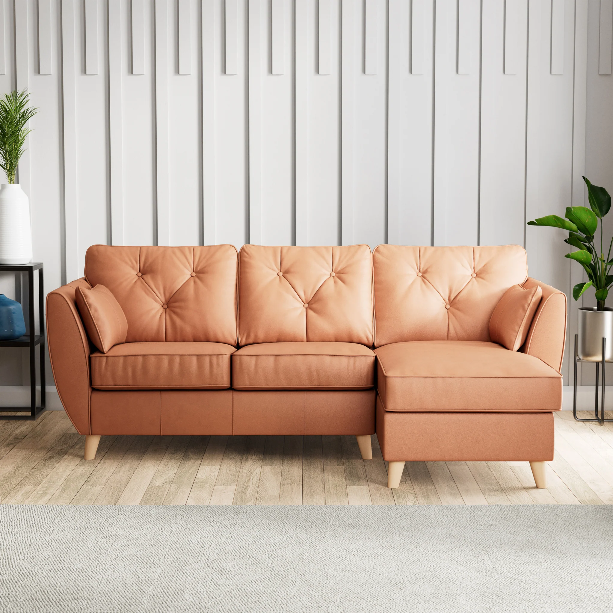 Edison Leather Chaise Sofa - Image 75