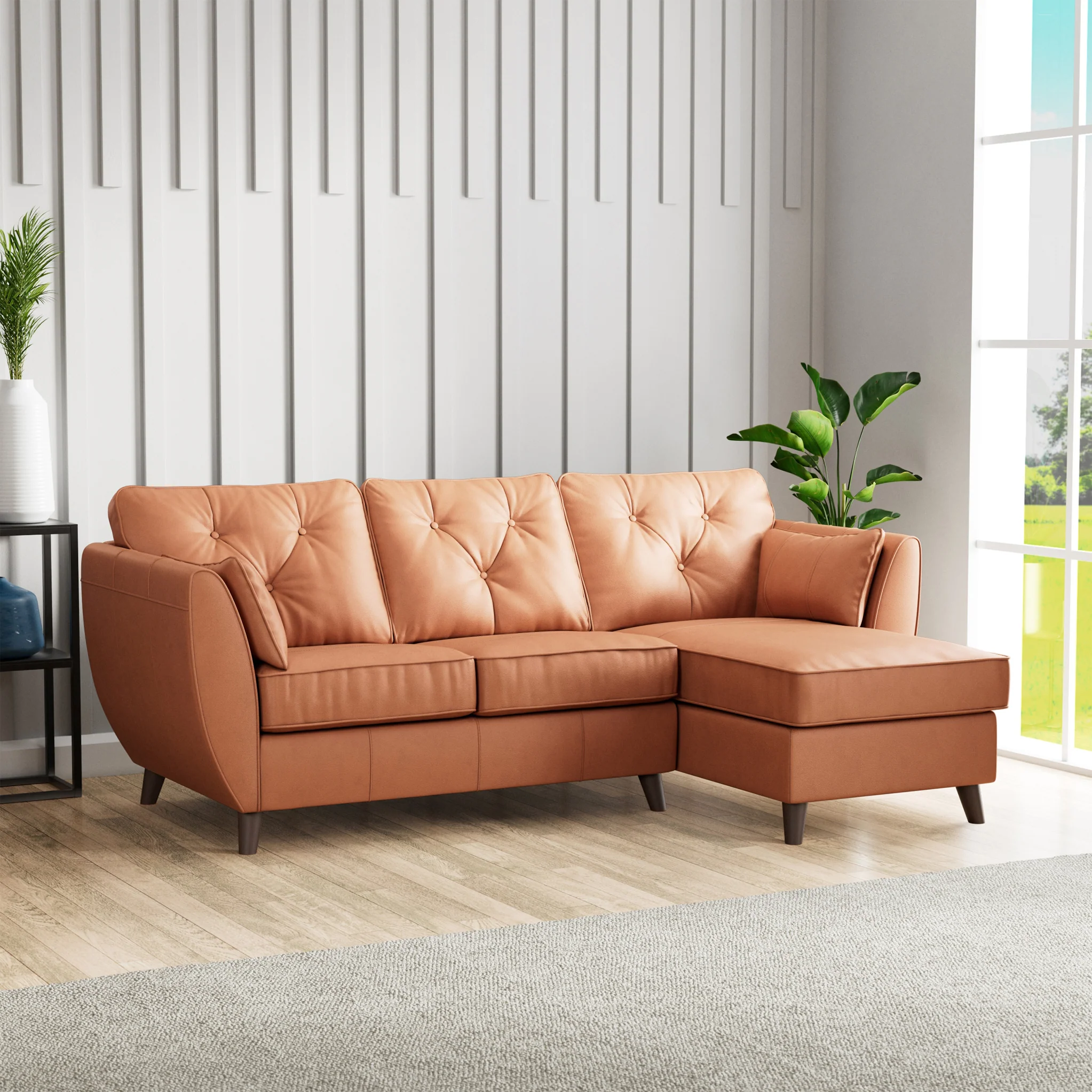 Edison Leather Chaise Sofa - Image 78