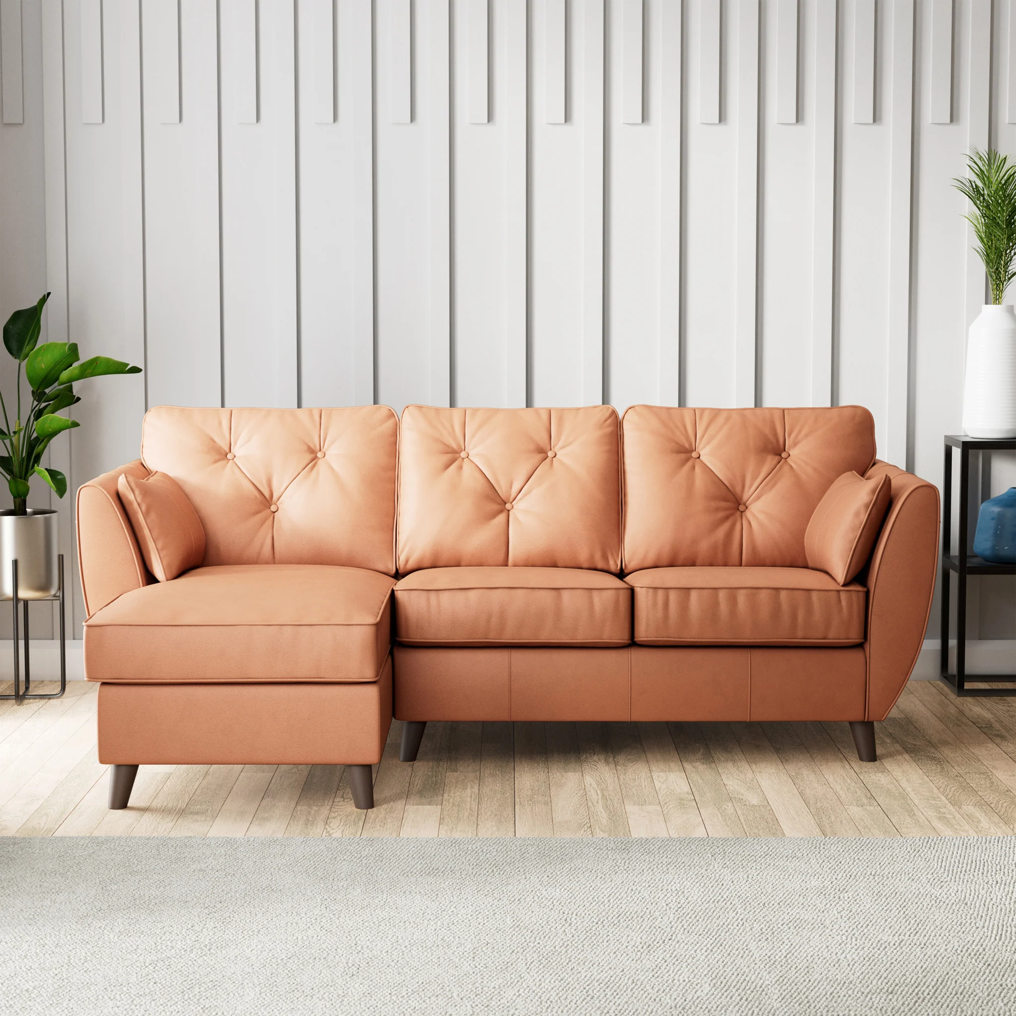 Edison Leather Chaise Sofa - Image 87