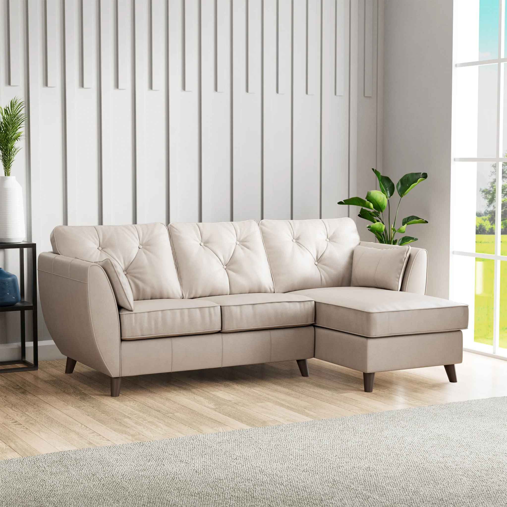 Edison Leather Chaise Sofa - Image 96