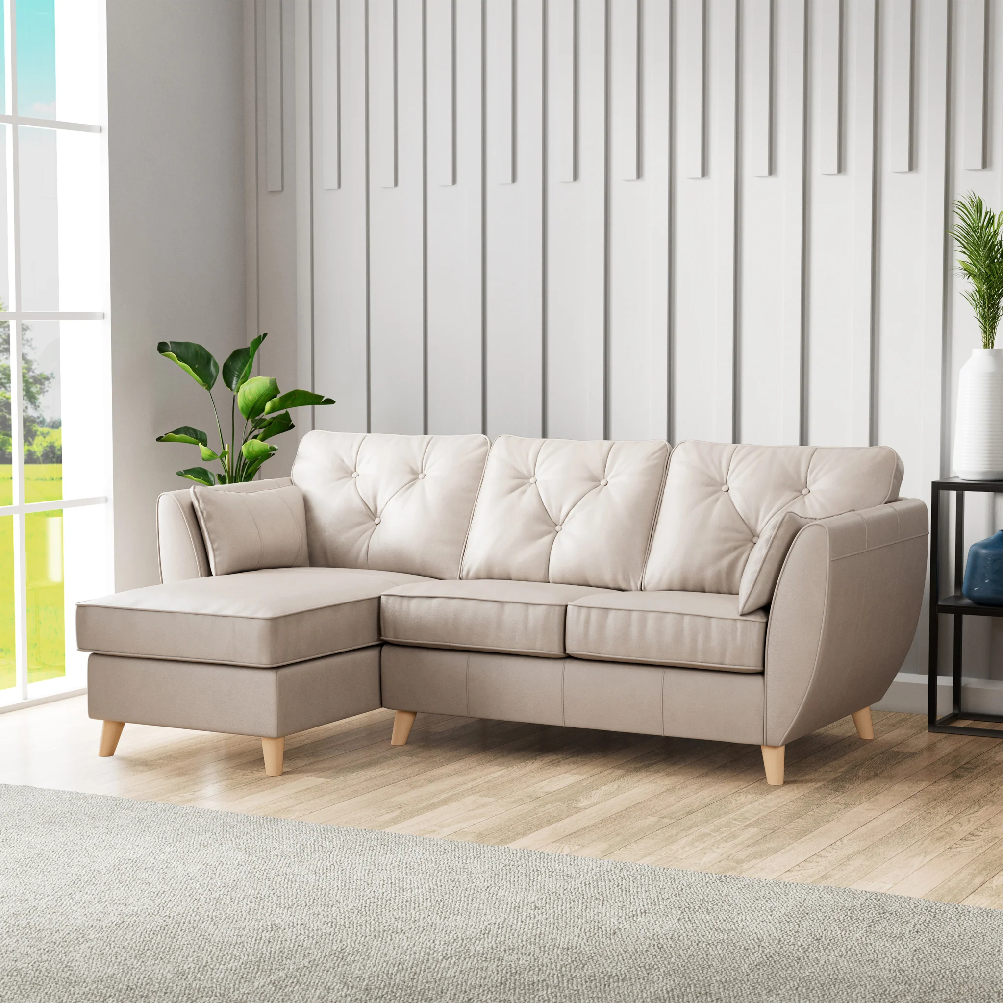 Edison Leather Chaise Sofa - Image 99