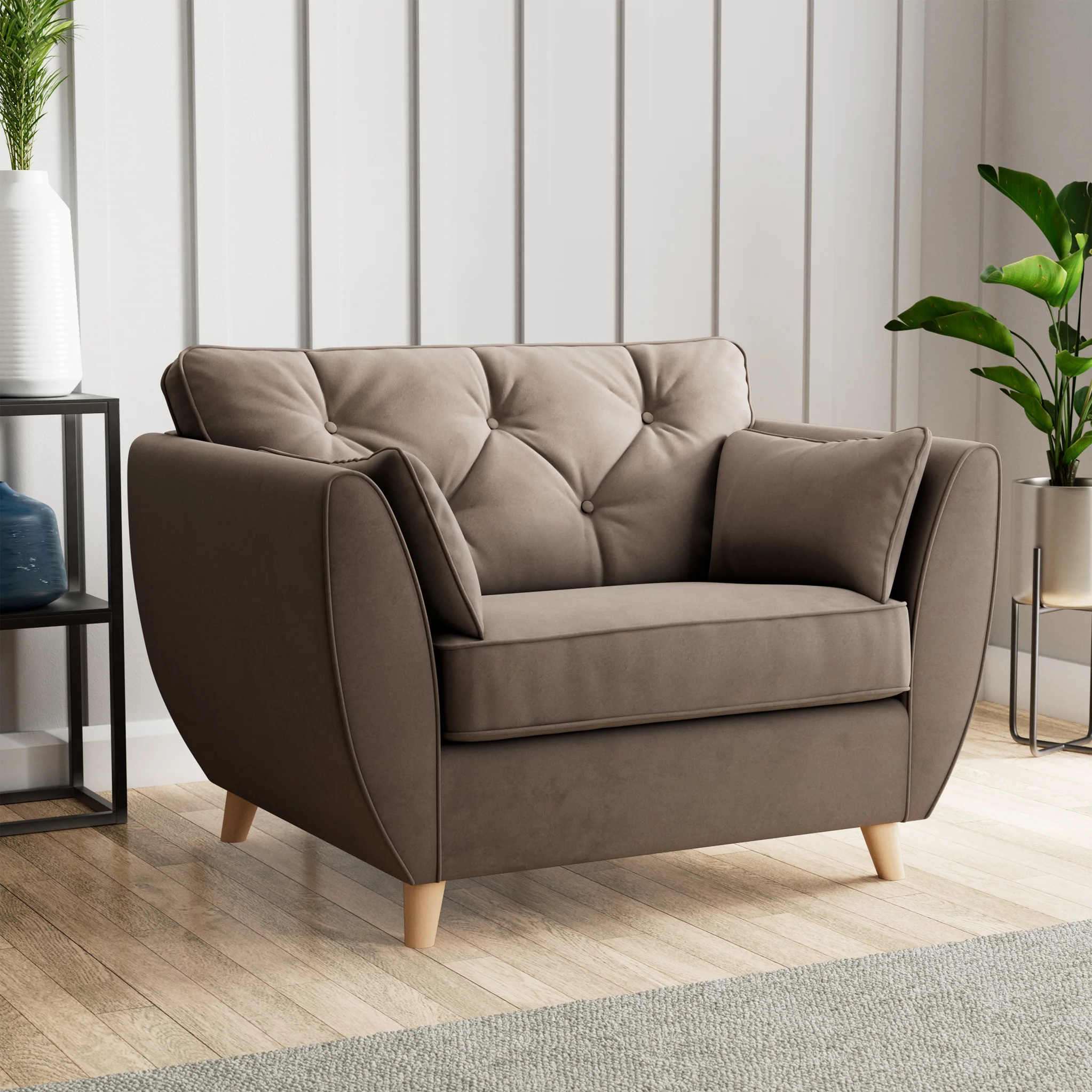 Edison Velvet Snuggler Chair - Image 27
