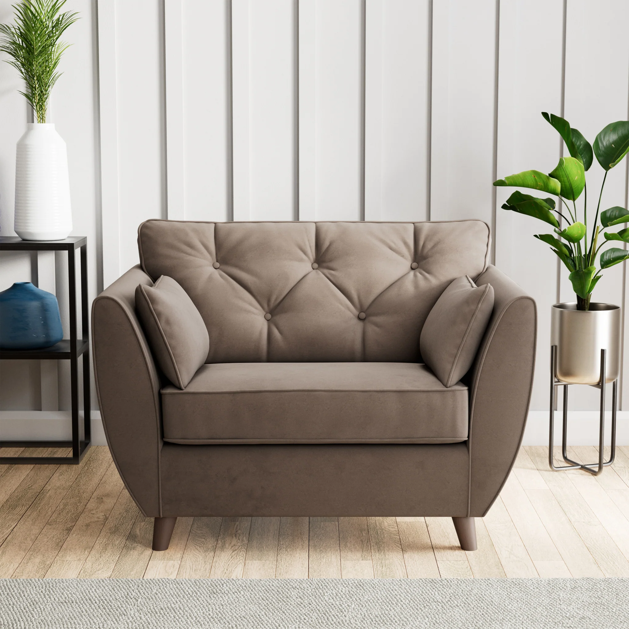 Edison Velvet Snuggler Chair - Image 30