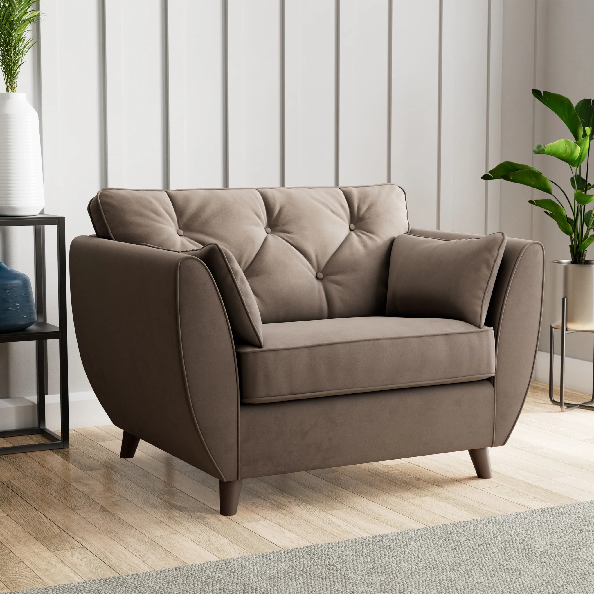 Edison Velvet Snuggler Chair - Image 31