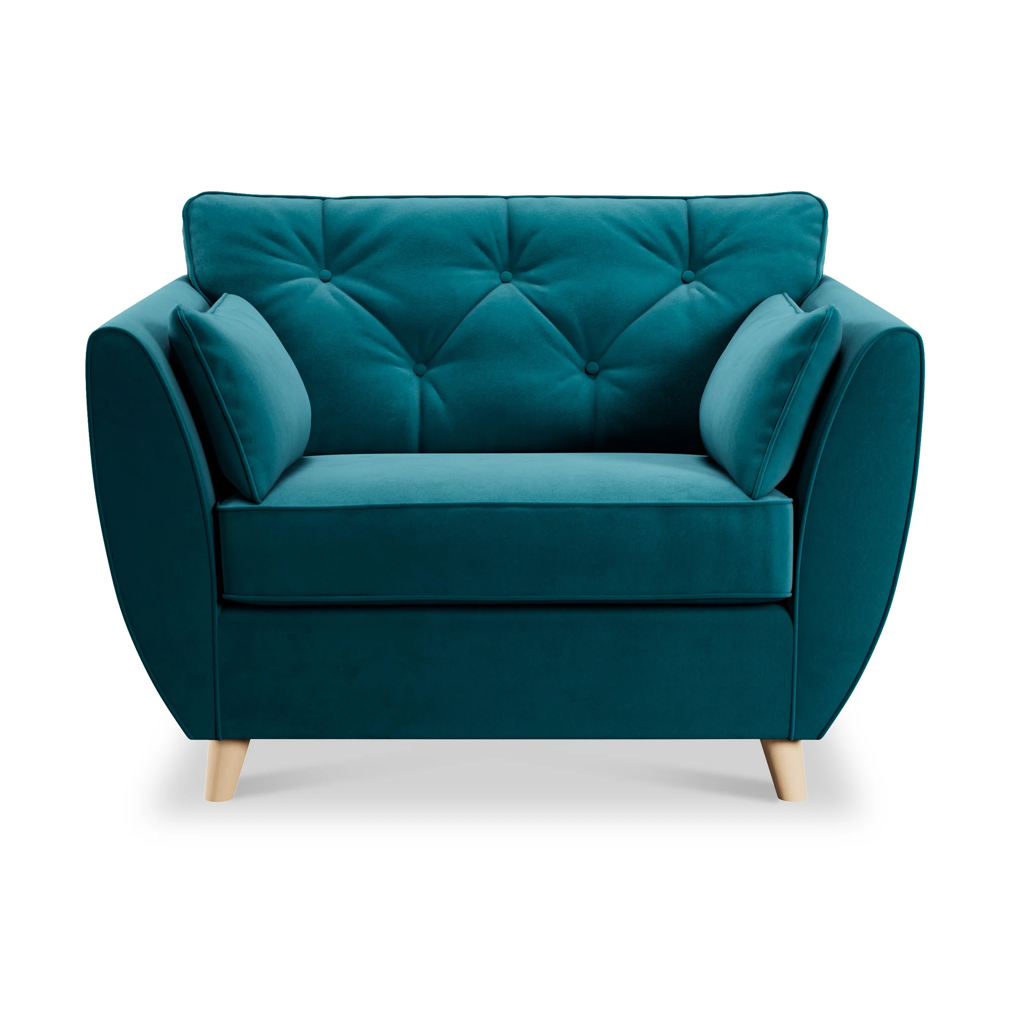 Edison Velvet Snuggler Chair - Image 4