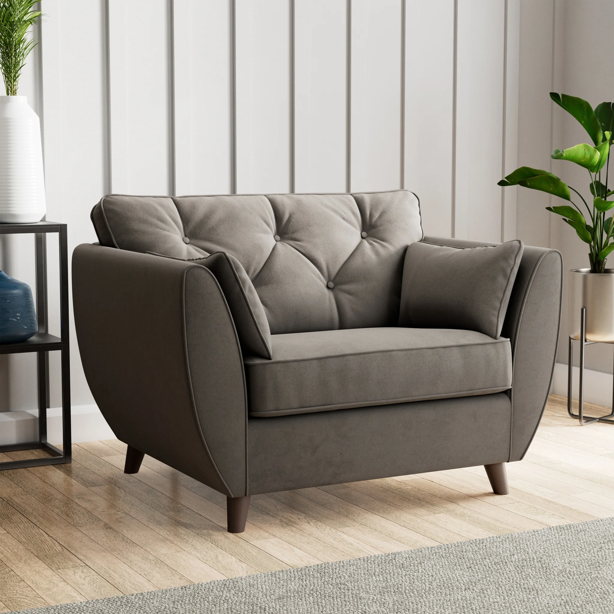 Edison Velvet Snuggler Chair - Image 43