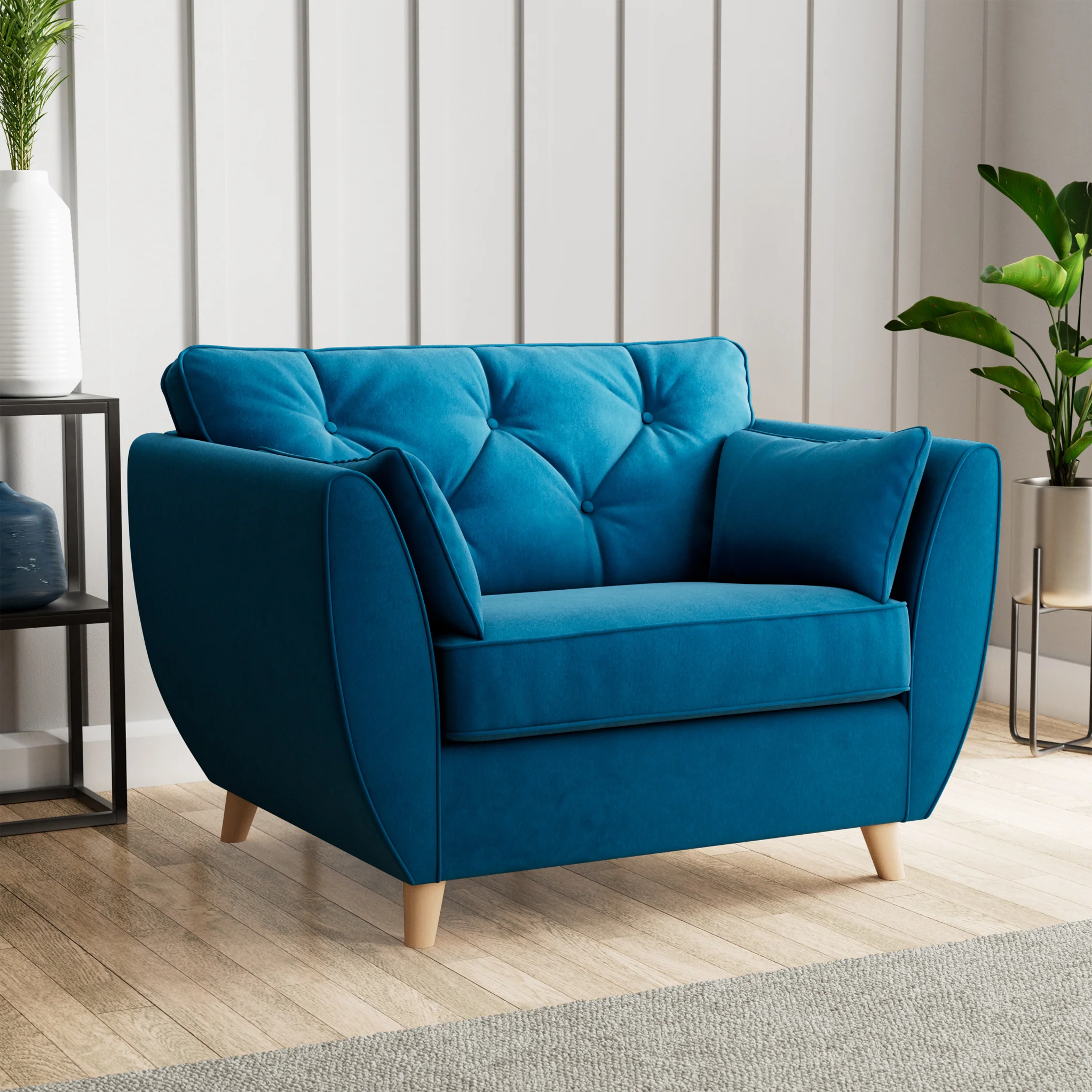 Edison Velvet Snuggler Chair - Image 51