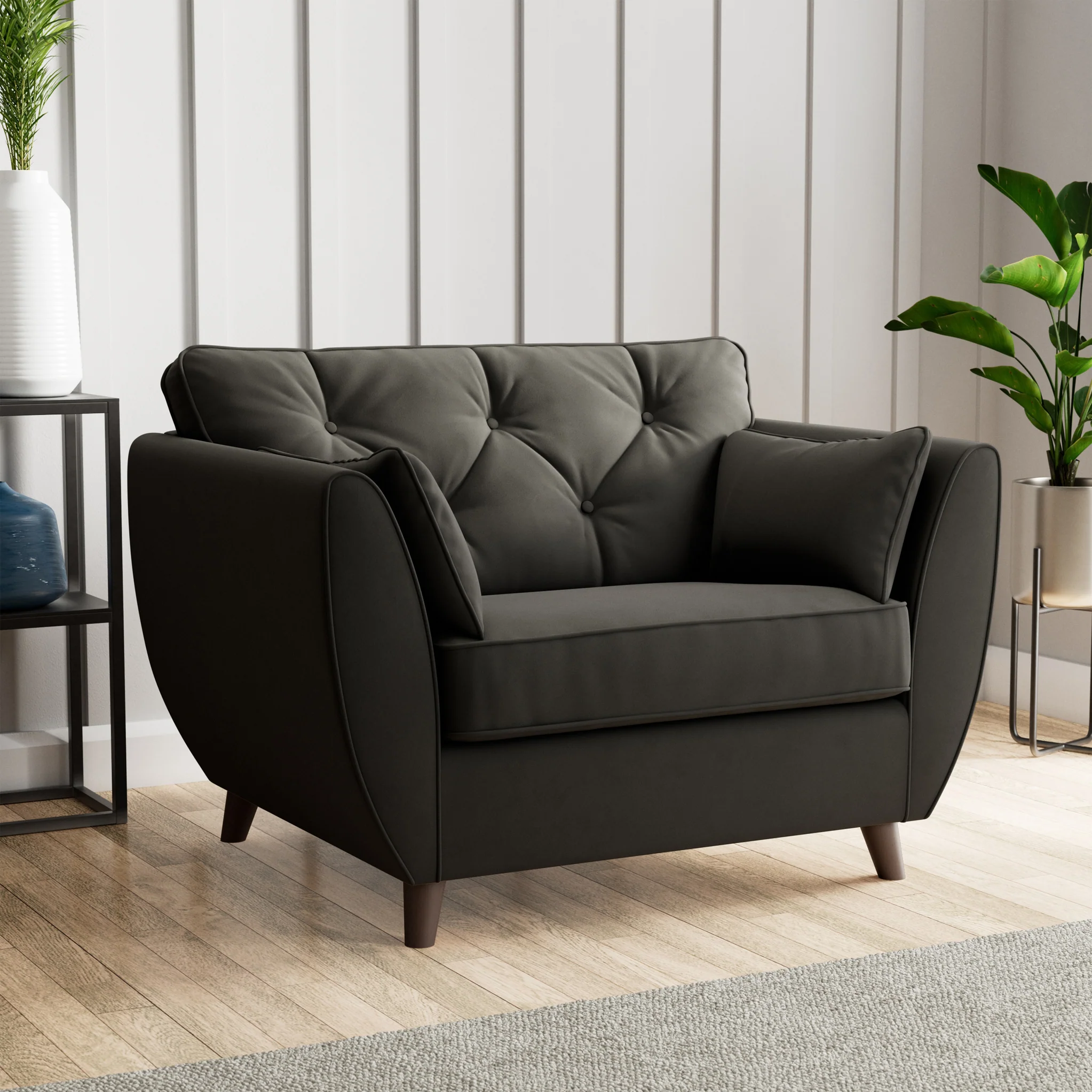 Edison Velvet Snuggler Chair - Image 67