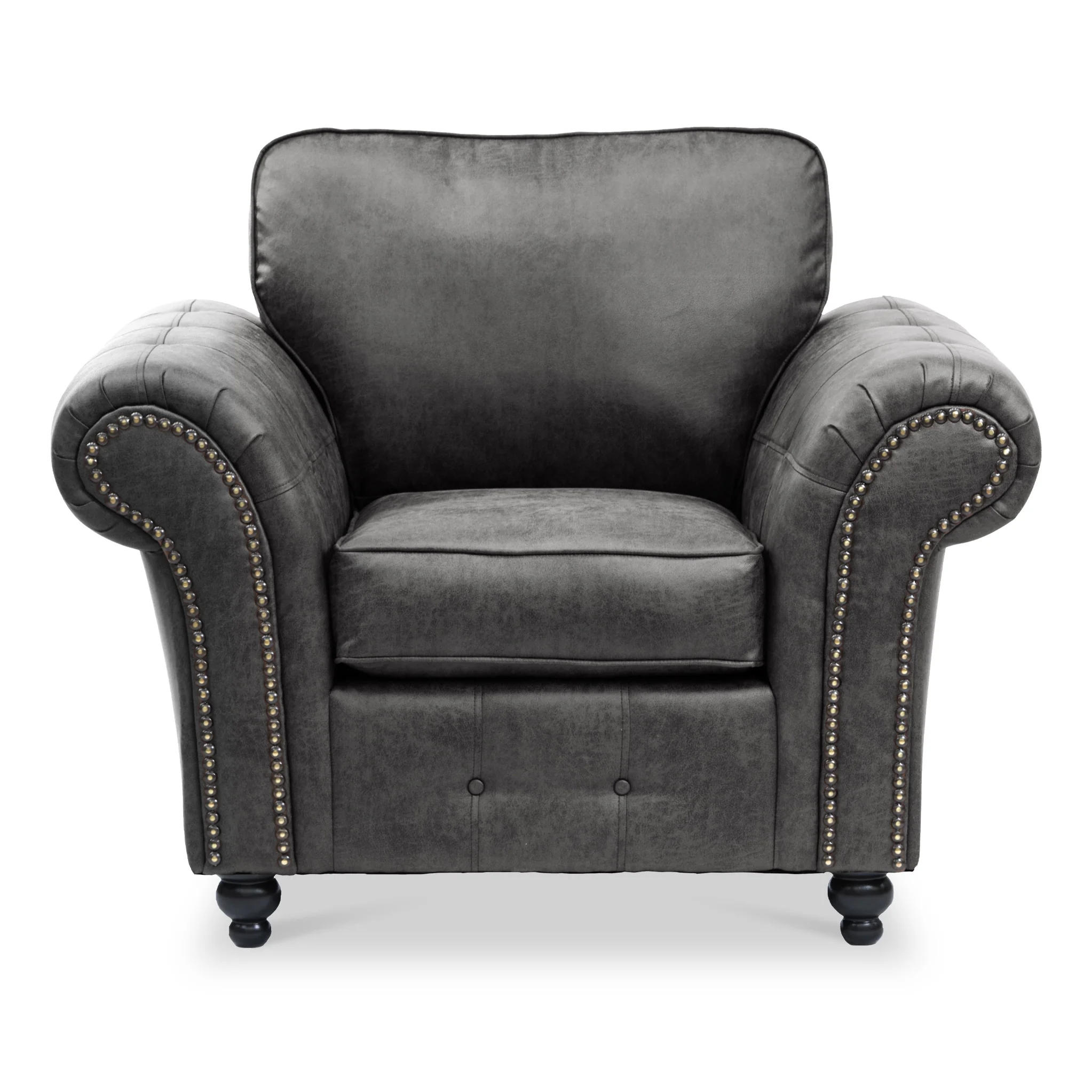 Edward Faux Leather Armchair - Image 18