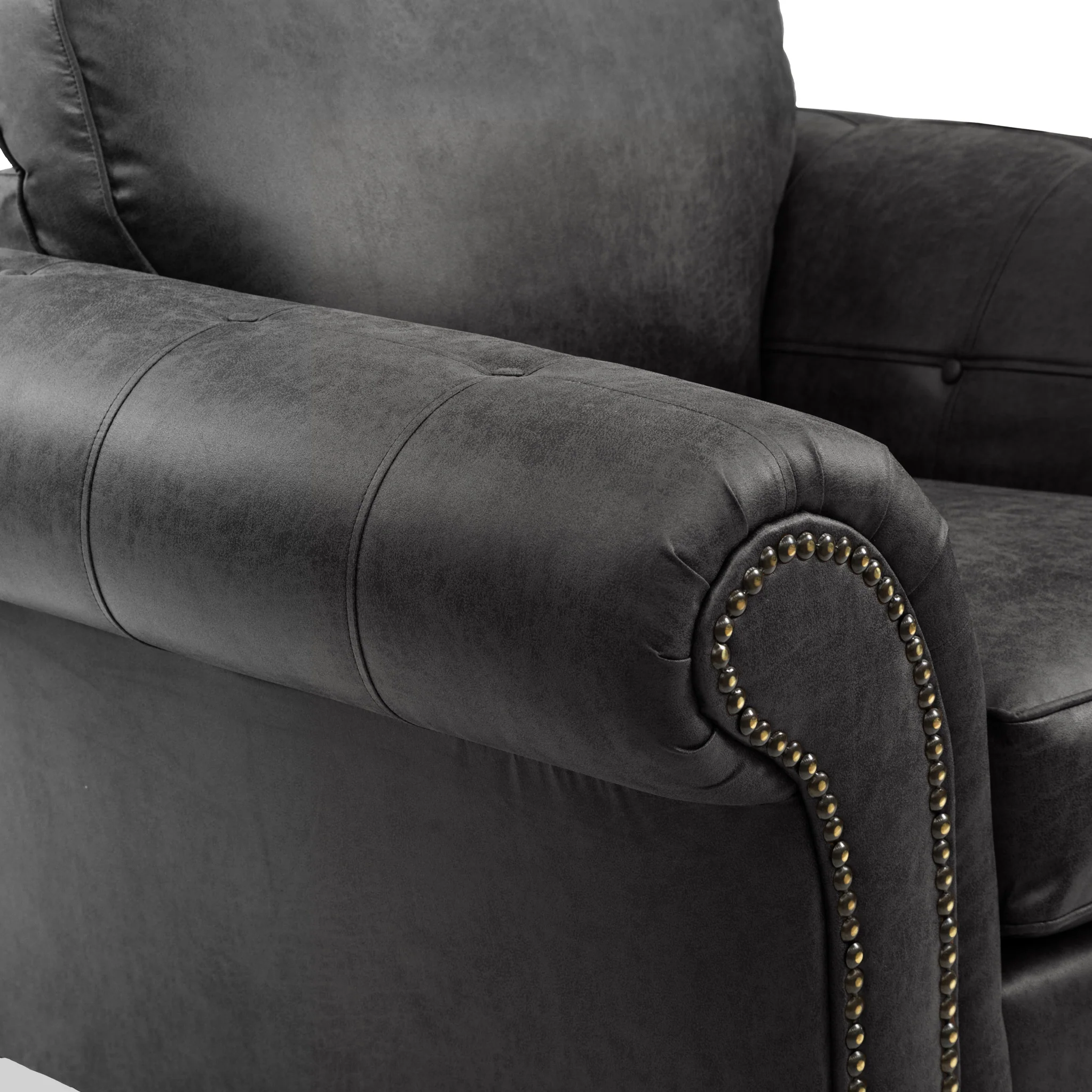 Edward Faux Leather Armchair - Image 19