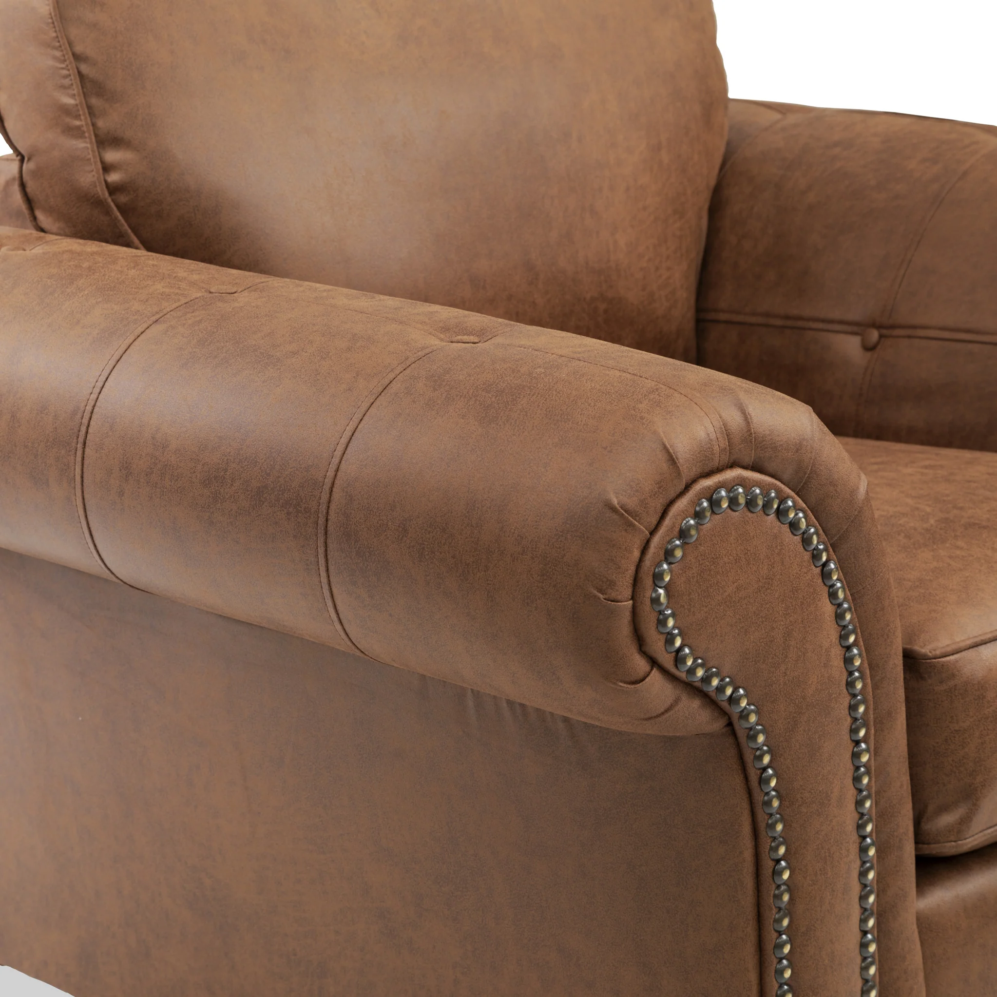 Edward Faux Leather Armchair - Image 4