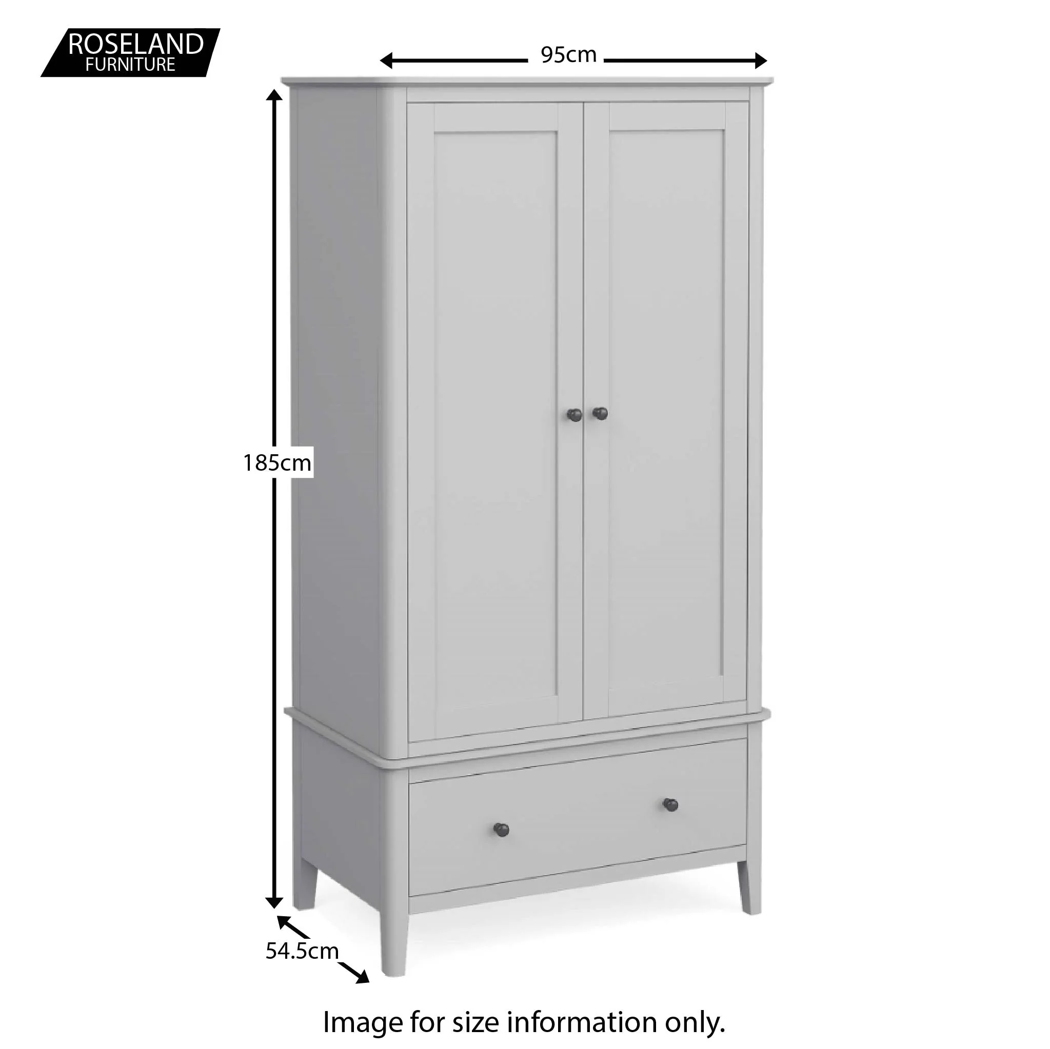 Elgin Grey Double Wardrobe - Image 7