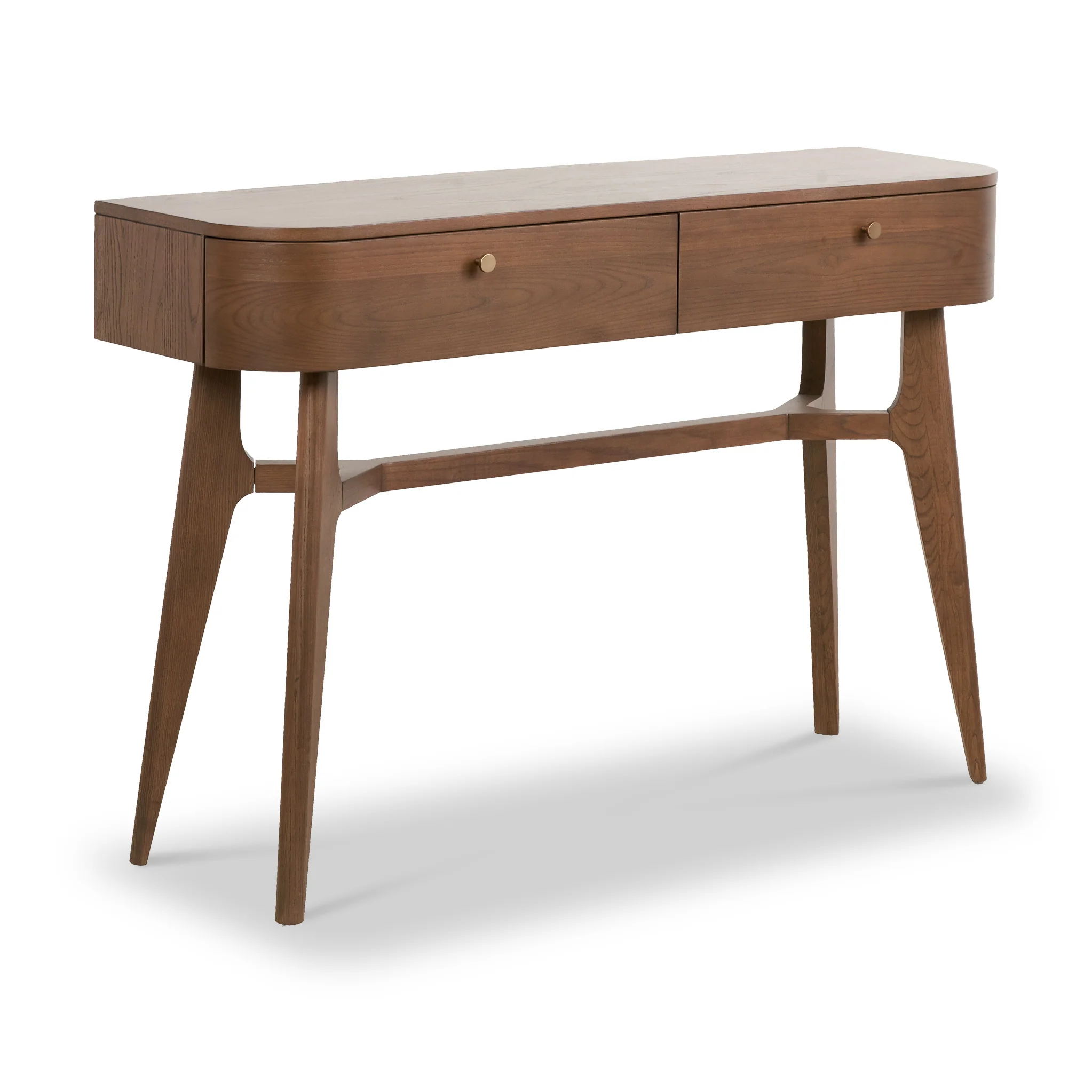 Elias Dark Ash 2 Drawer Console Table
