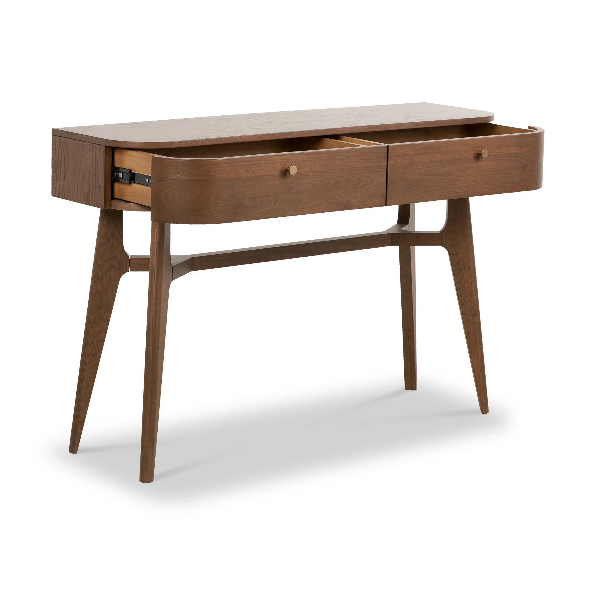 Elias Dark Ash 2 Drawer Console Table - Image 4