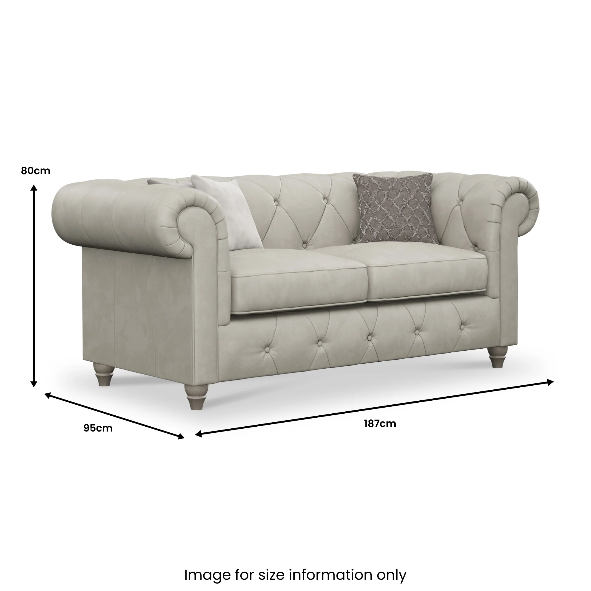 Everett Leather 2 Seater Sofa - Image 67