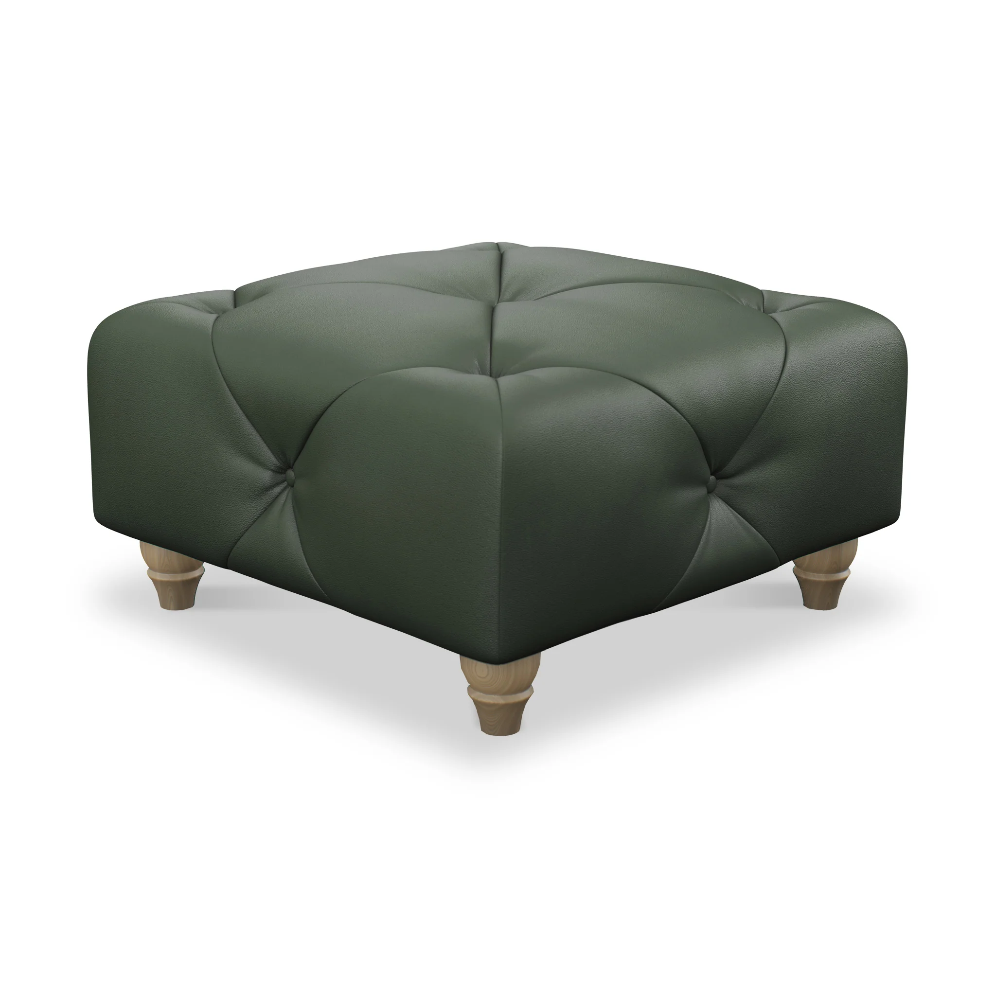 Everett Leather Button Top Footstool - Image 21