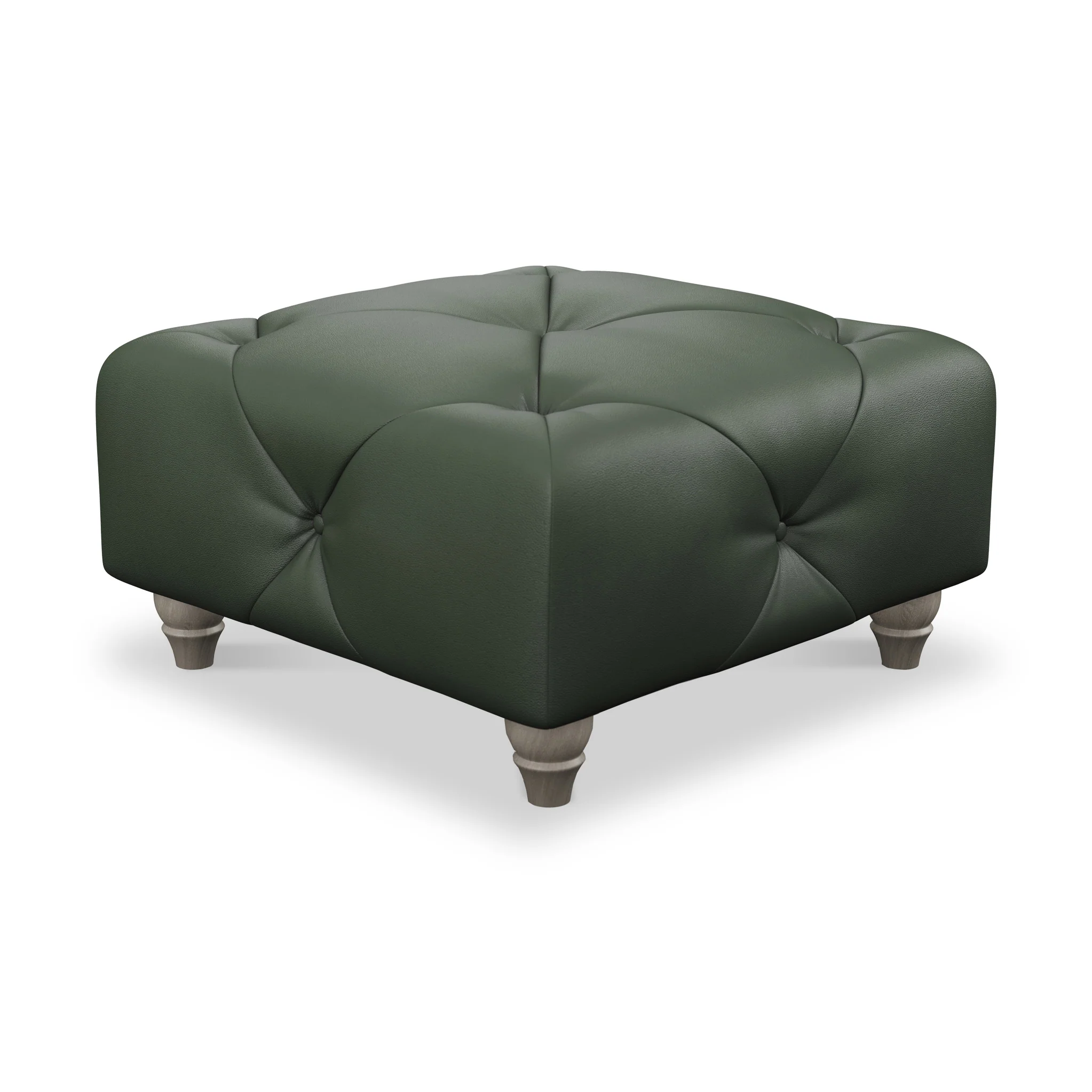 Everett Leather Button Top Footstool - Image 25