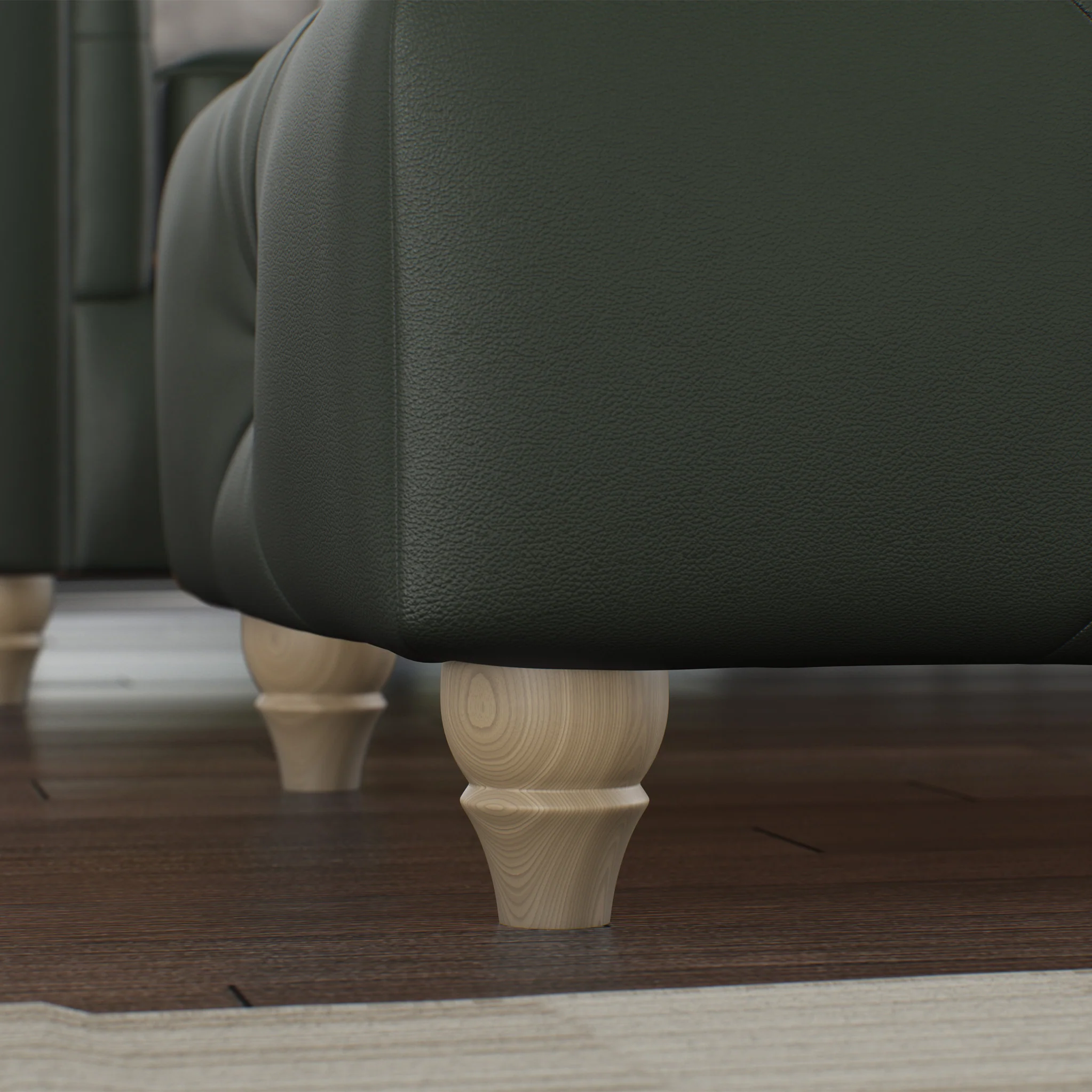 Everett Leather Button Top Footstool - Image 29