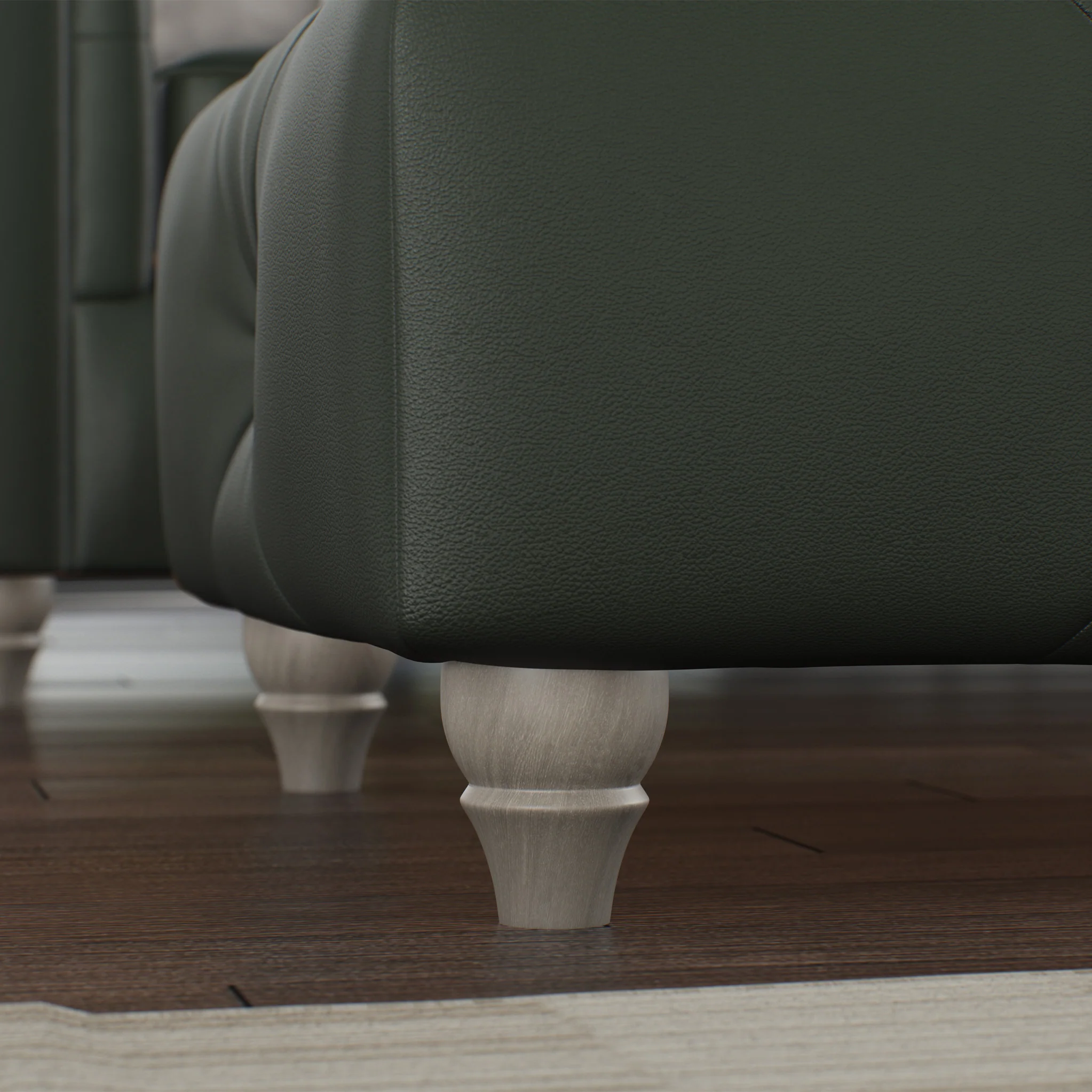 Everett Leather Button Top Footstool - Image 31