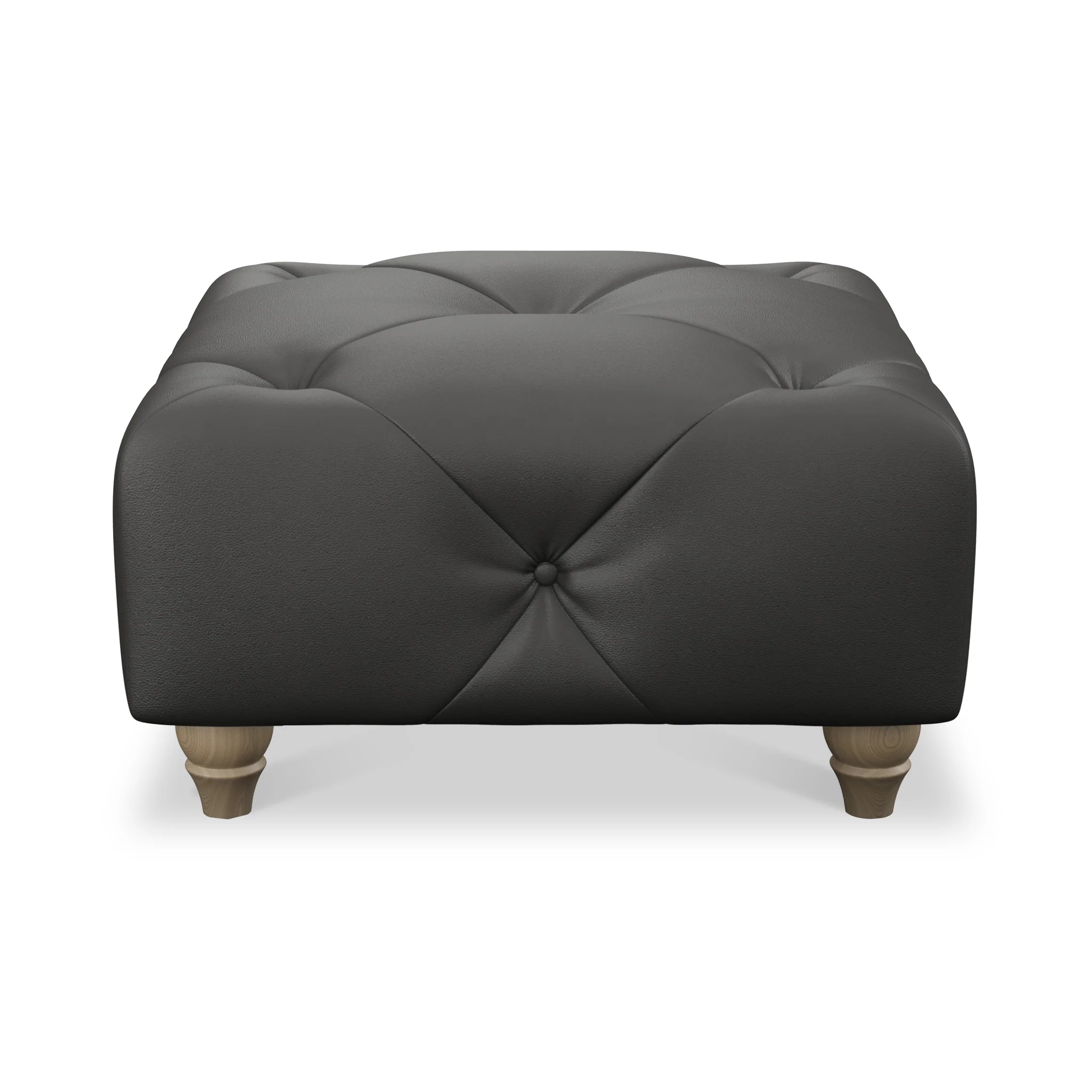 Everett Leather Button Top Footstool - Image 34