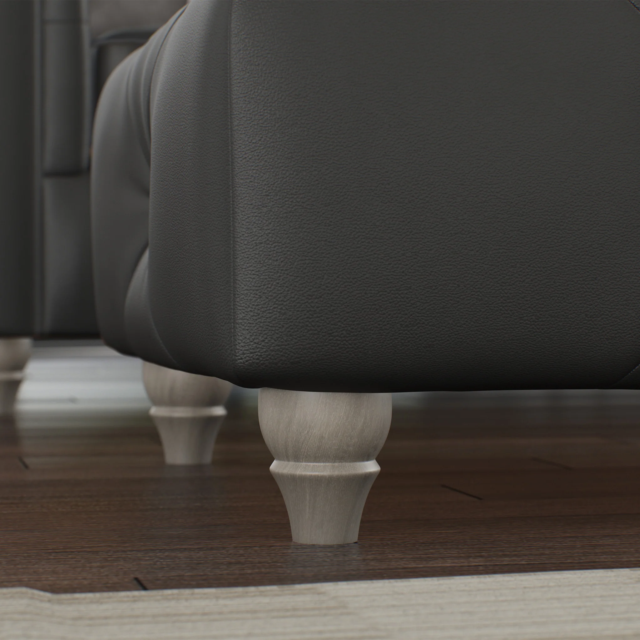 Everett Leather Button Top Footstool - Image 40