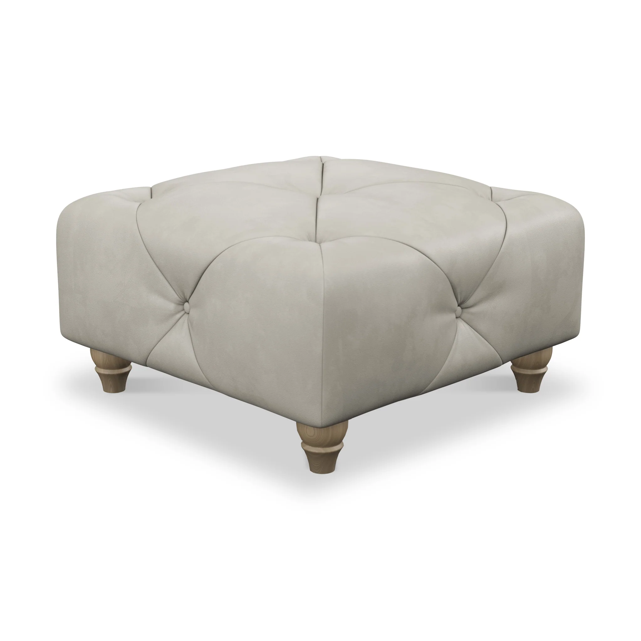 Everett Leather Button Top Footstool - Image 51