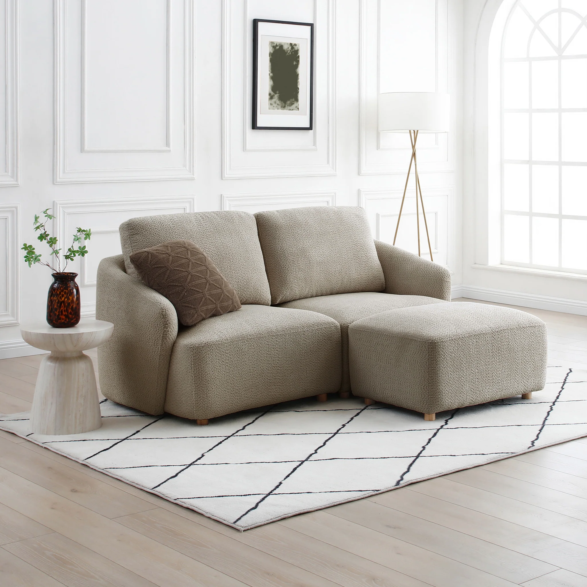 Fairfax Boucle Armless Lounge Chair - Image 10