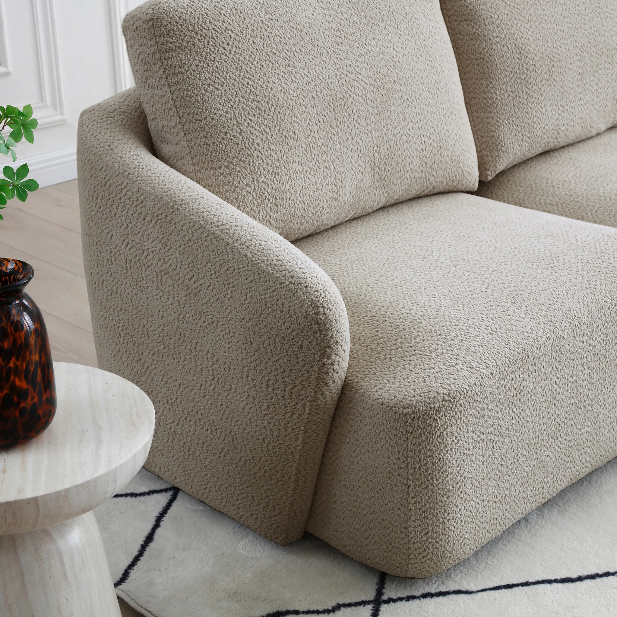 Fairfax Boucle Armless Lounge Chair - Image 12