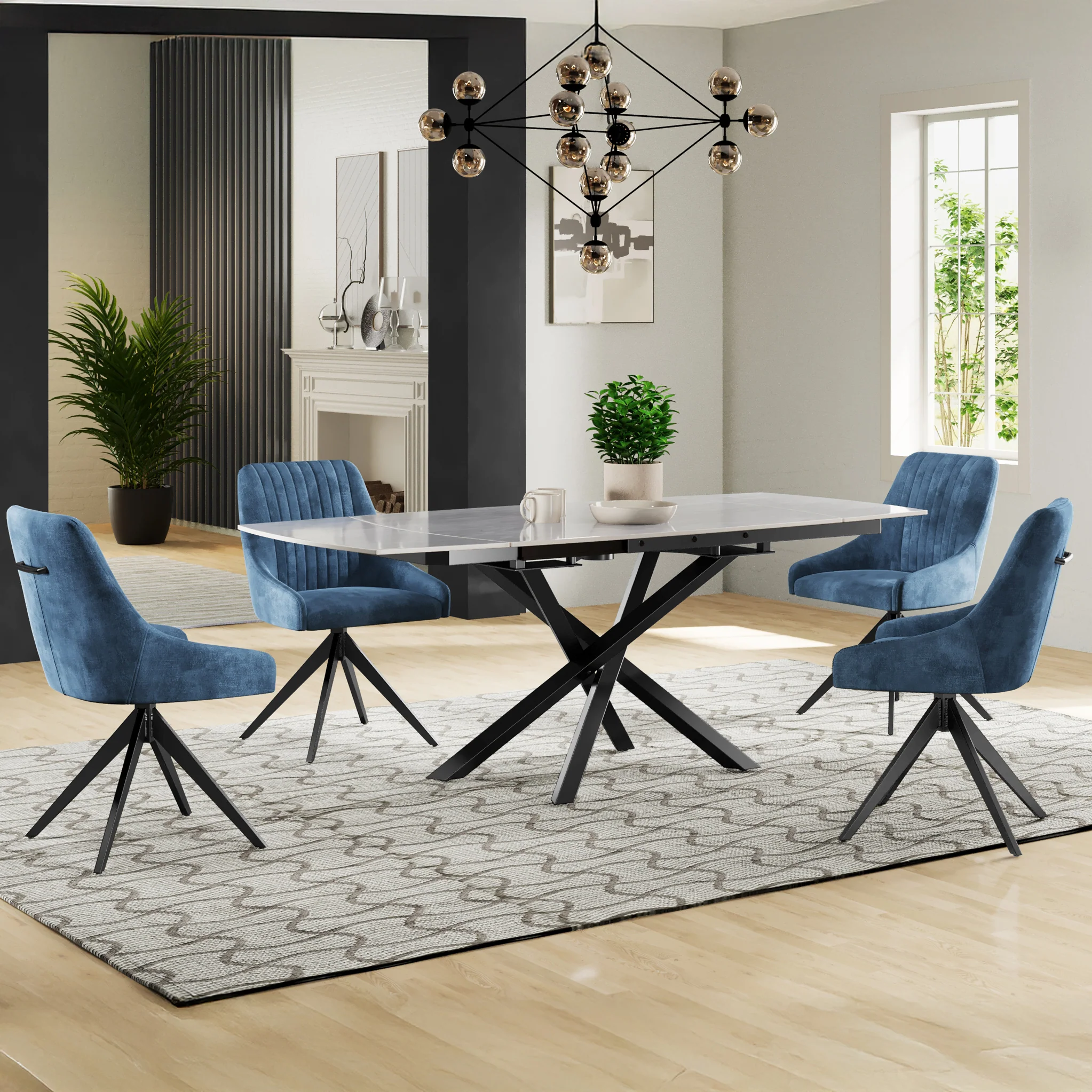 Falcon 120-180cm Extendable Ceramic Dining Table - Image 2