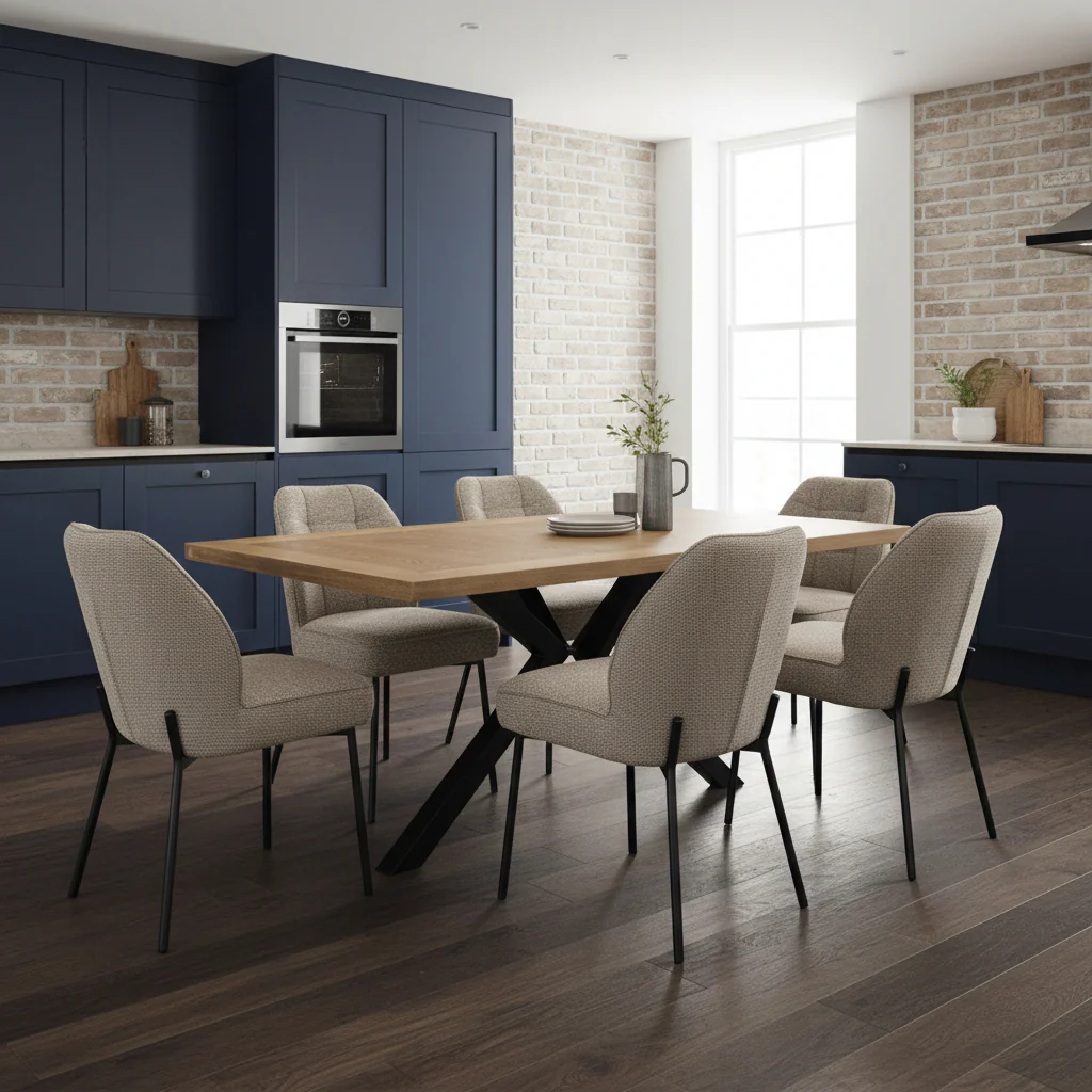 Farlie Oak effect 180cm Dining Table - Image 2