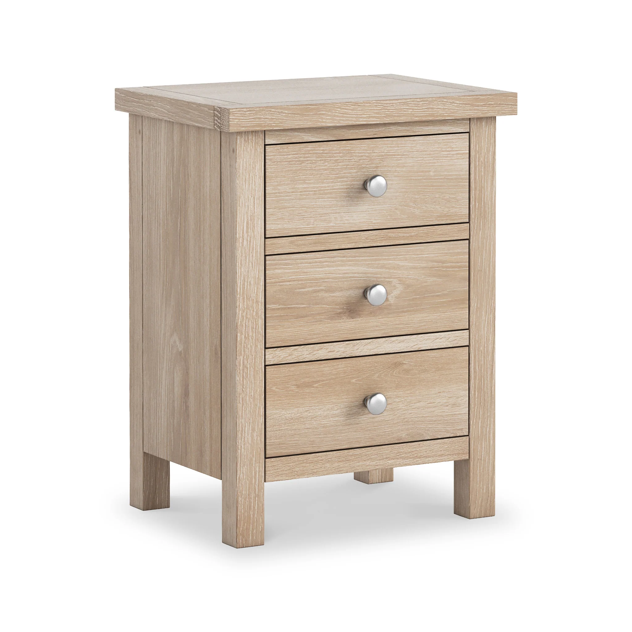 Farro Washed Oak Bedside Table